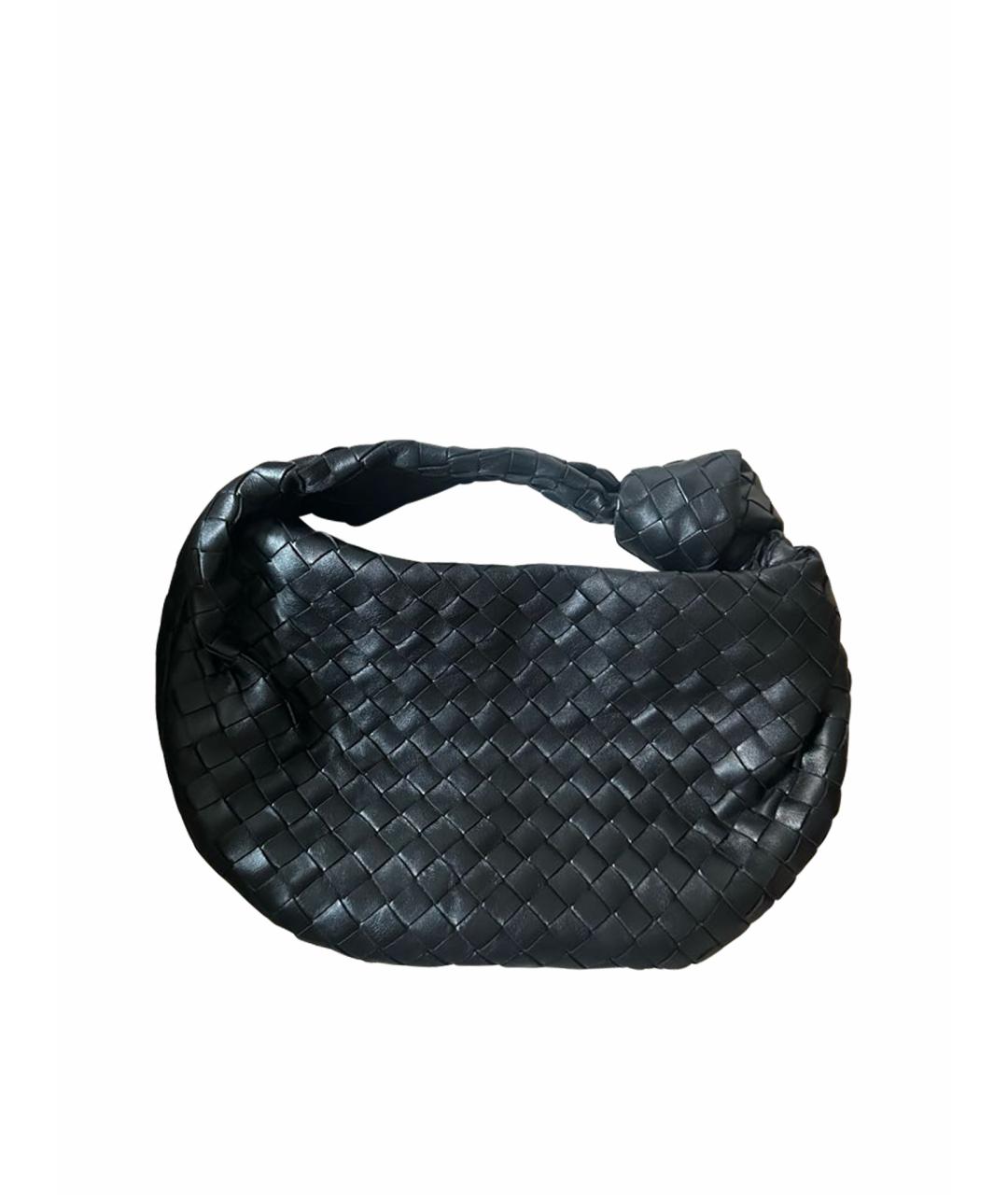 BOTTEGA VENETA Черная кожаная сумка с короткими ручками, фото 1