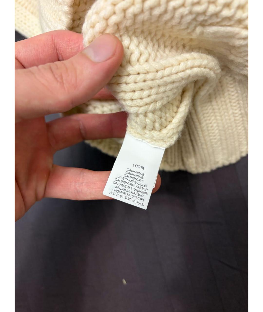 BRUNELLO CUCINELLI Бежевый кашемировый джемпер / свитер, фото 4