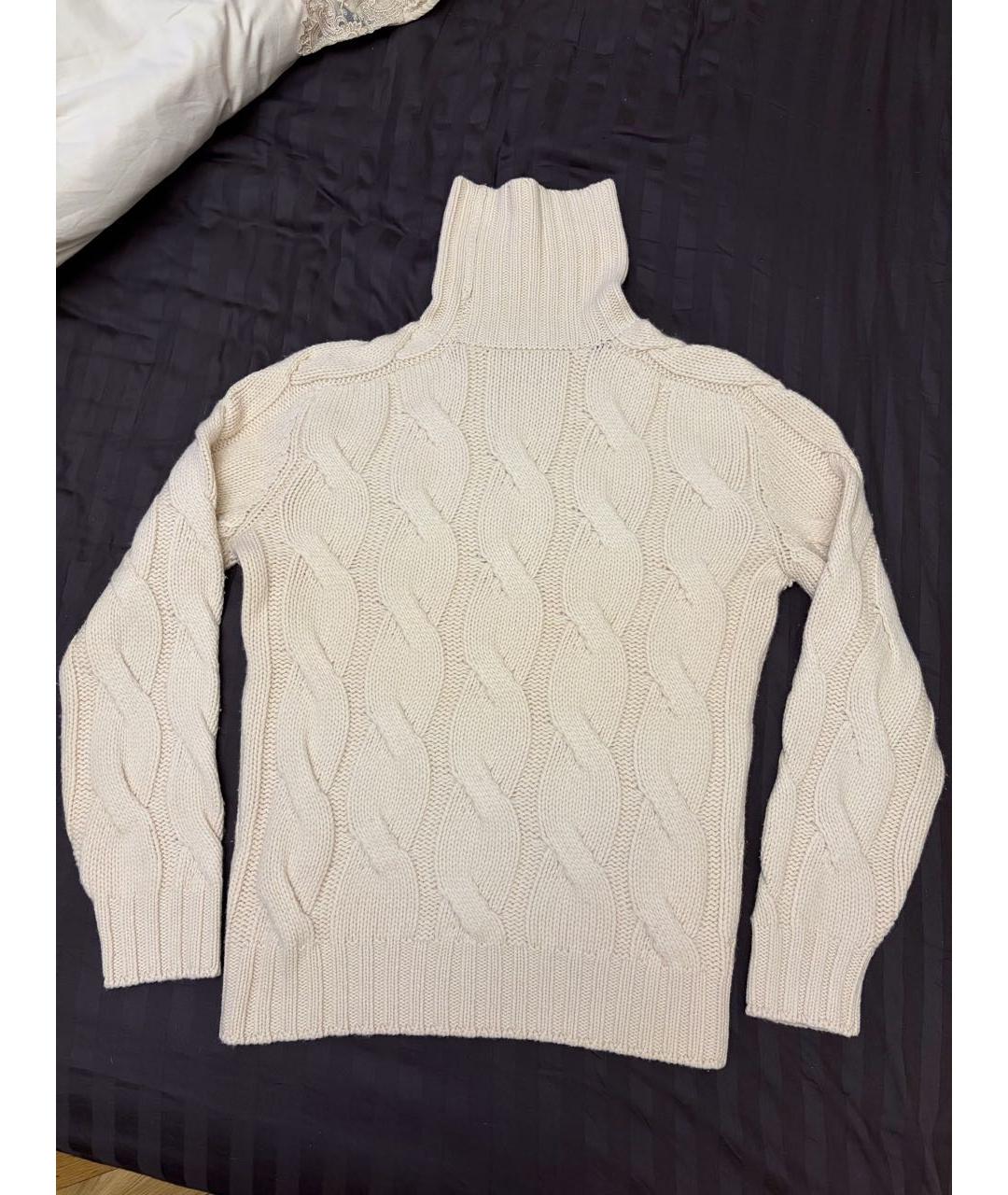 BRUNELLO CUCINELLI Бежевый кашемировый джемпер / свитер, фото 2