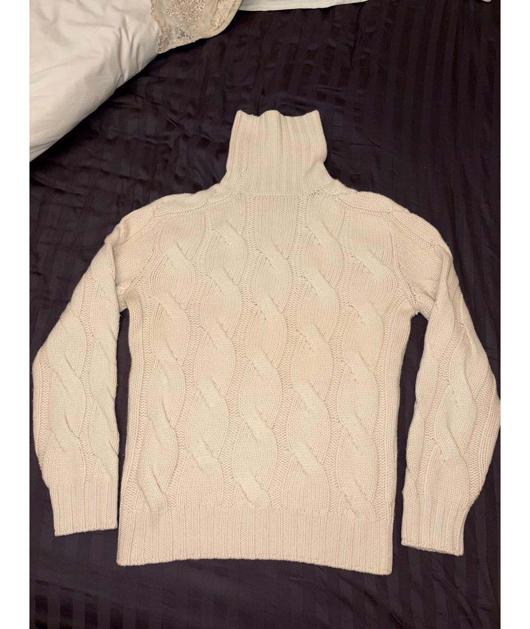 BRUNELLO CUCINELLI Бежевый кашемировый джемпер / свитер, фото 8