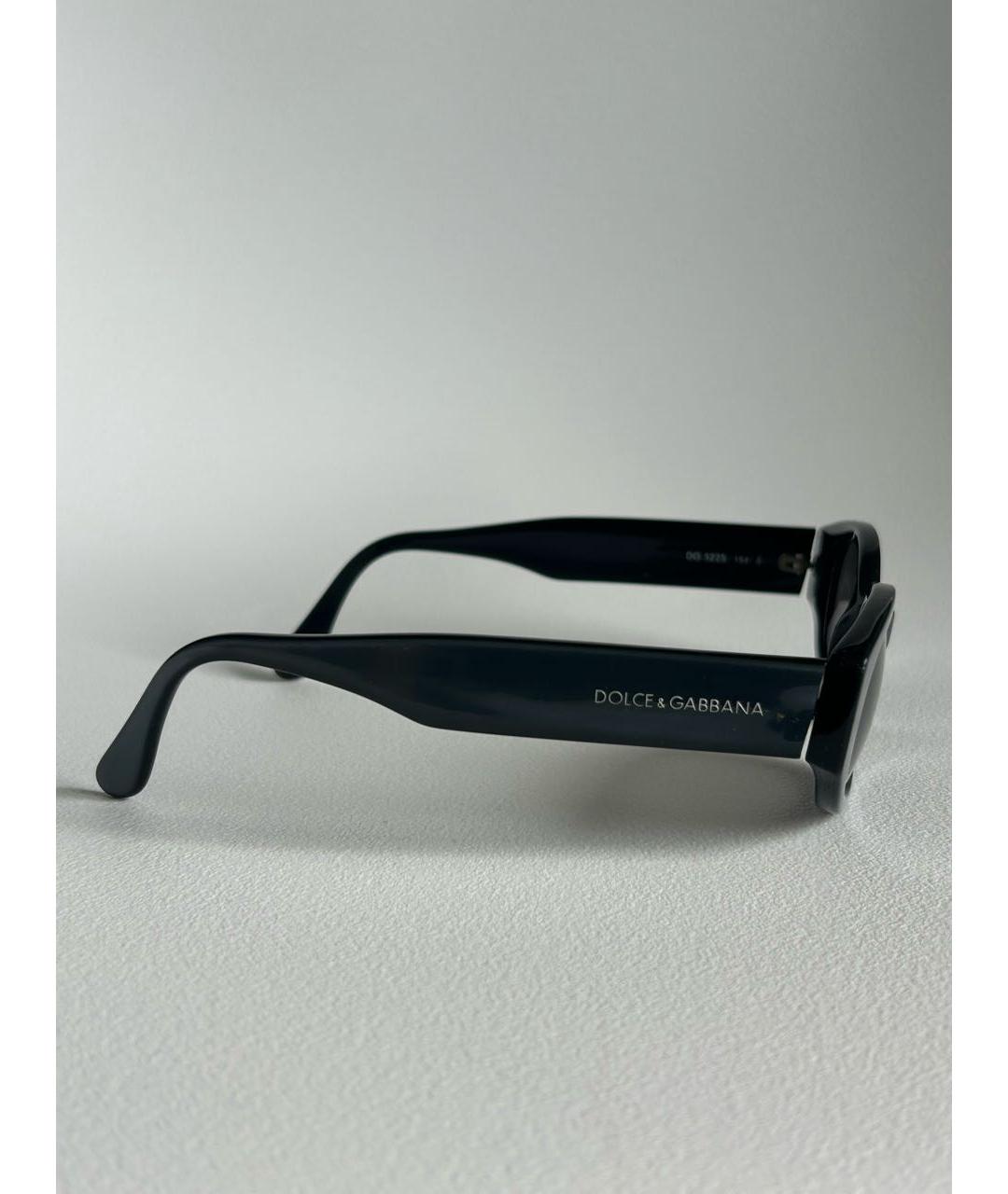 DOLCE&GABBANA Антрацитовые пластиковые солнцезащитные очки, фото 3