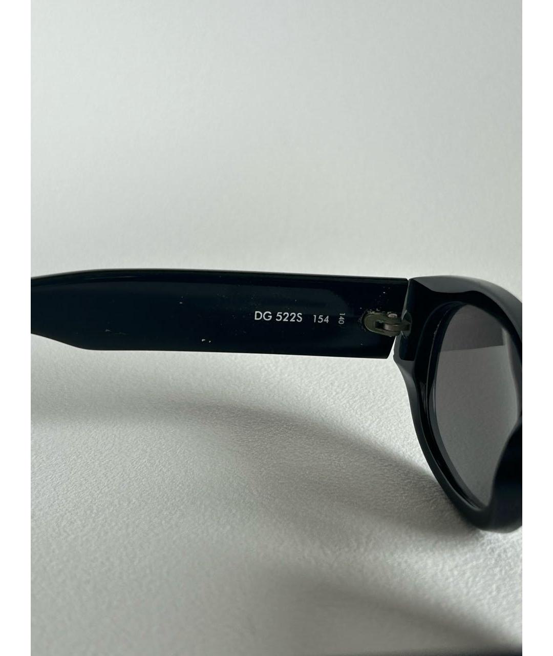 DOLCE&GABBANA Антрацитовые пластиковые солнцезащитные очки, фото 5