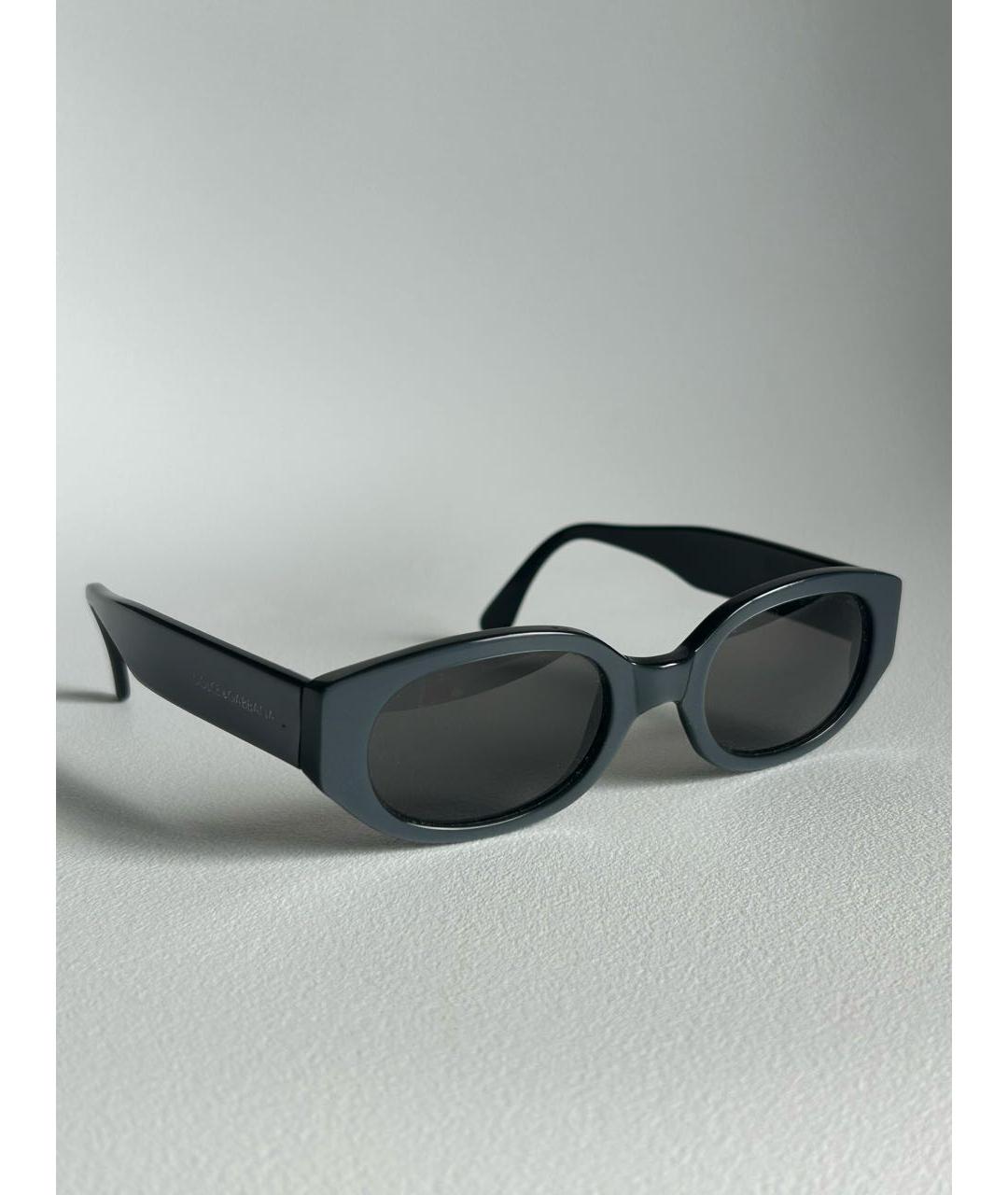DOLCE&GABBANA Антрацитовые пластиковые солнцезащитные очки, фото 2