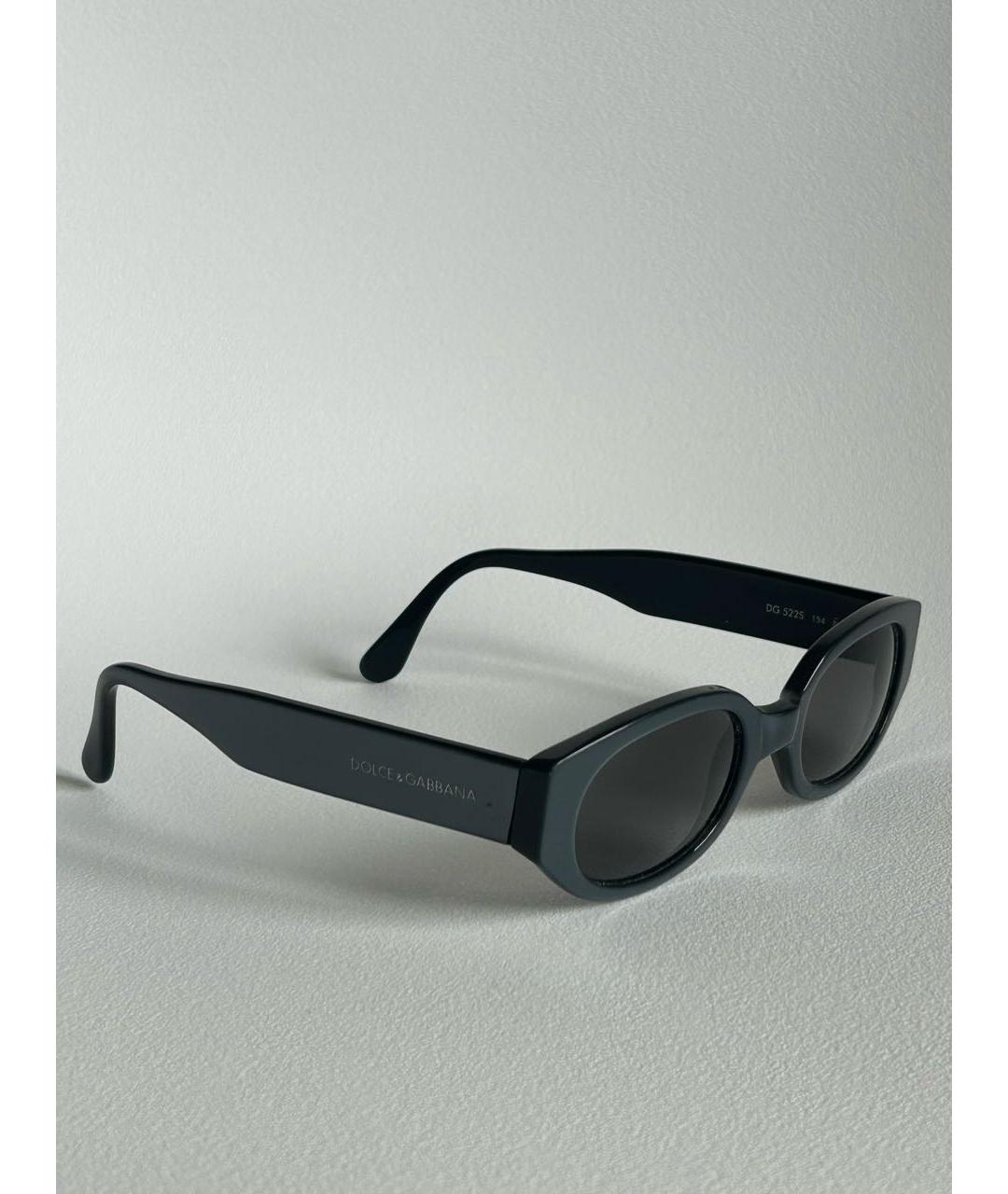 DOLCE&GABBANA Антрацитовые пластиковые солнцезащитные очки, фото 6