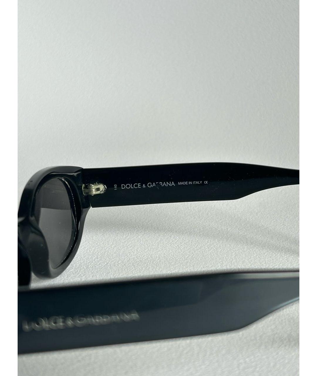 DOLCE&GABBANA Антрацитовые пластиковые солнцезащитные очки, фото 4