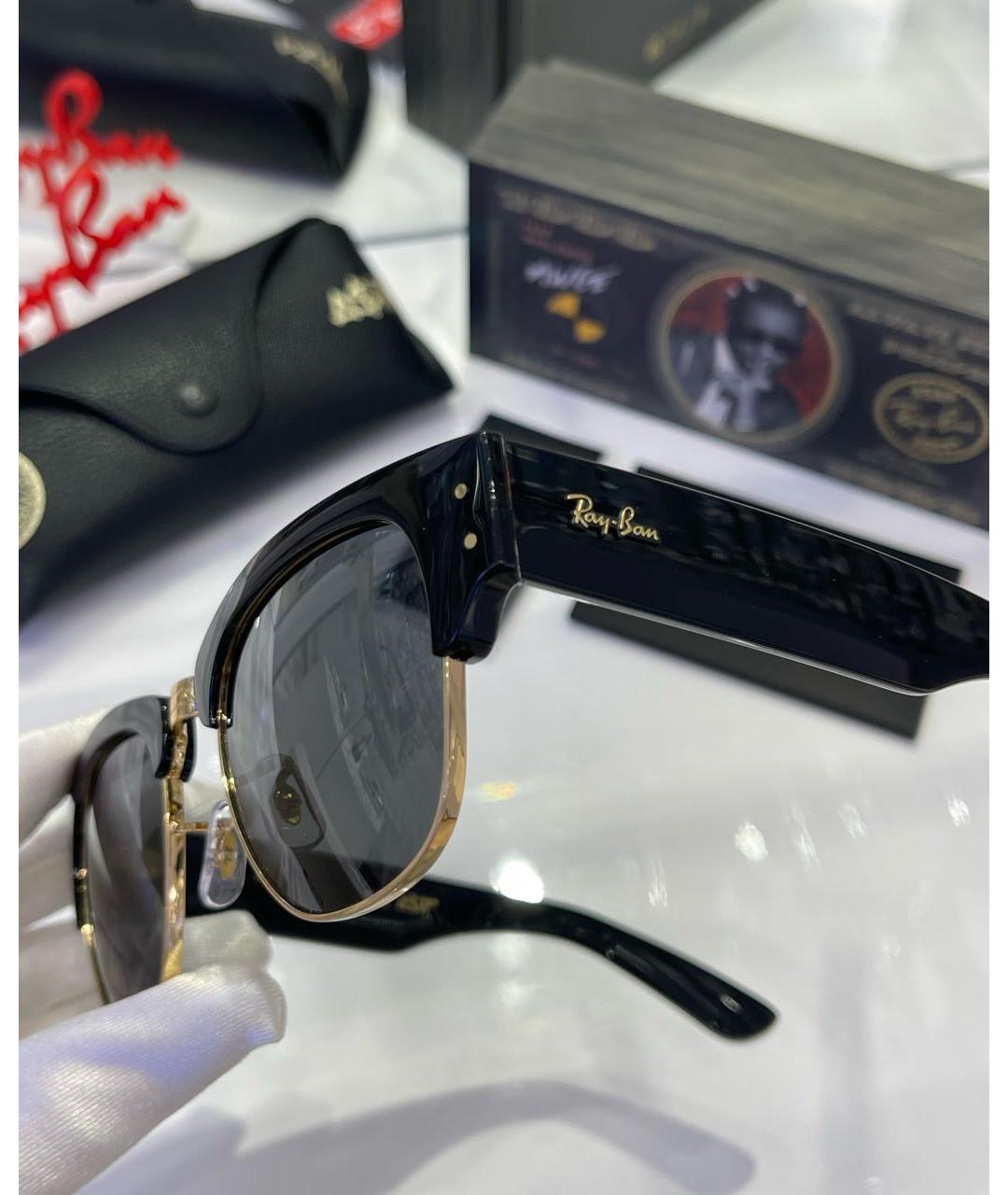 RAY BAN Черные металлические солнцезащитные очки, фото 6