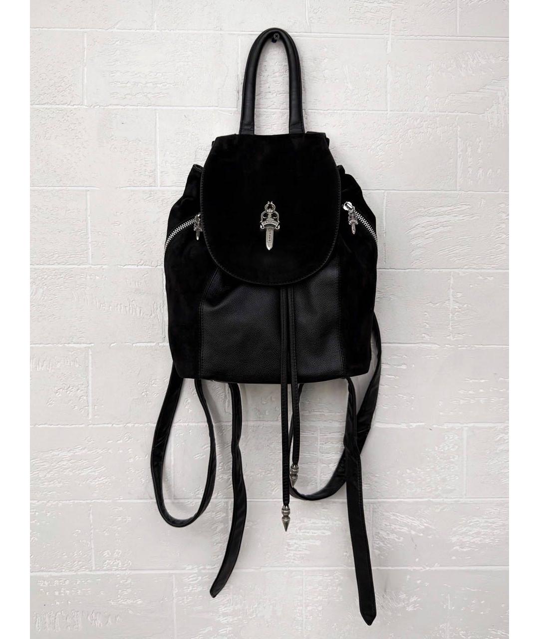CHROME HEARTS Черный кожаный рюкзак, фото 9