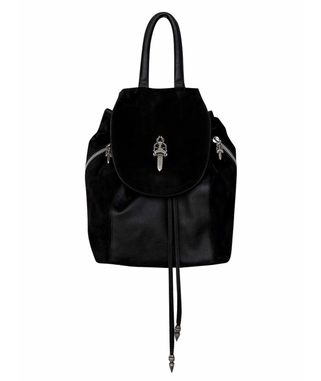 CHROME HEARTS Черный кожаный рюкзак, фото 1