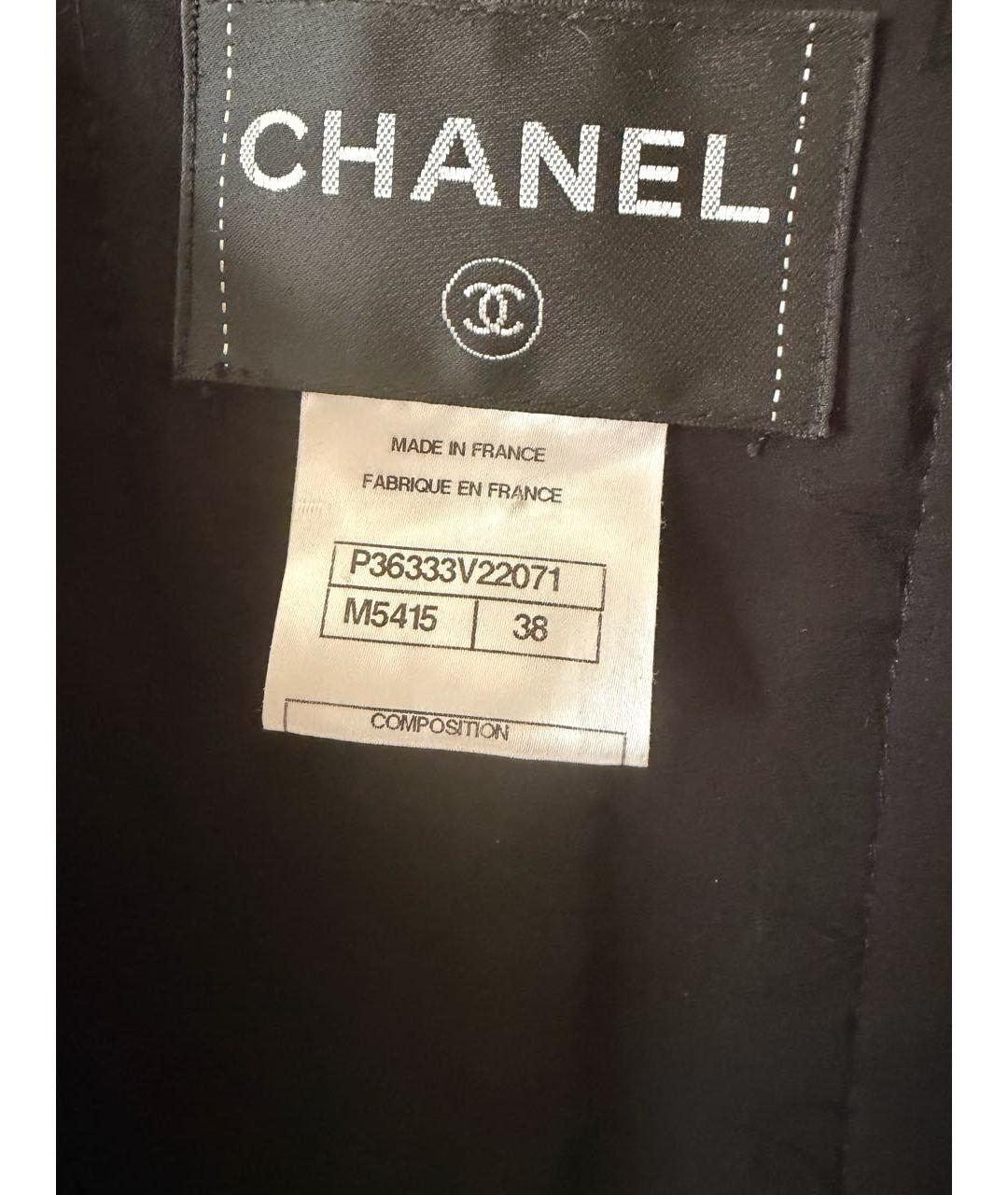 CHANEL Черный твидовый жакет/пиджак, фото 4