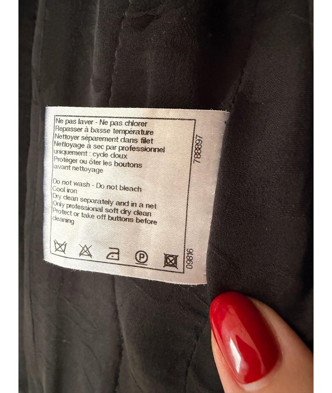 CHANEL Черный твидовый жакет/пиджак, фото 7