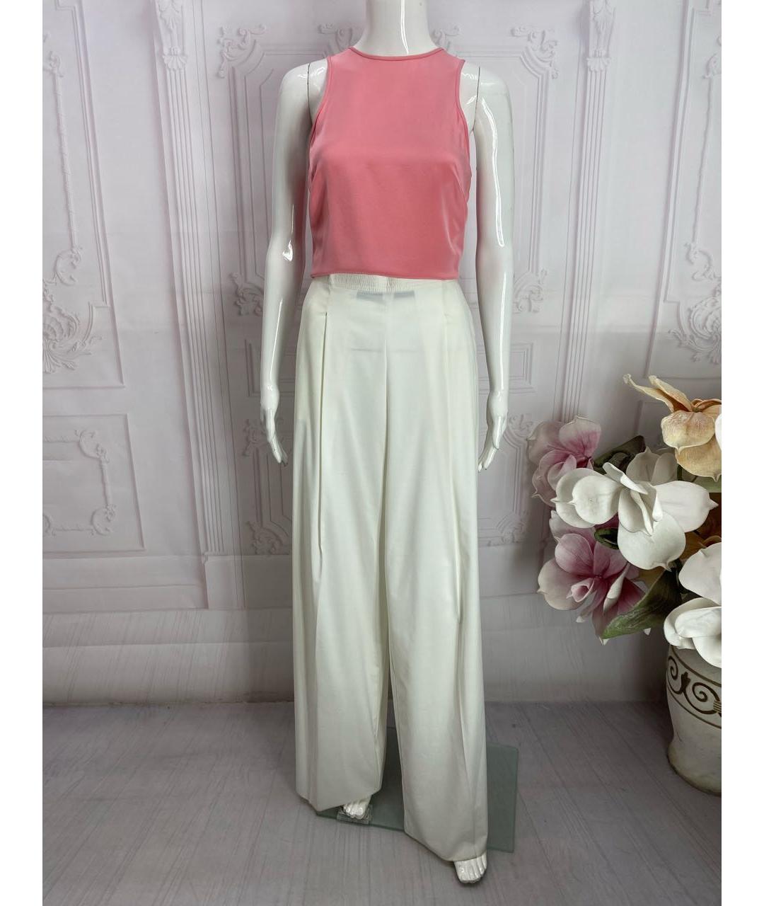 LIVIANA CONTI Белые полиэстеровые брюки широкие, фото 6