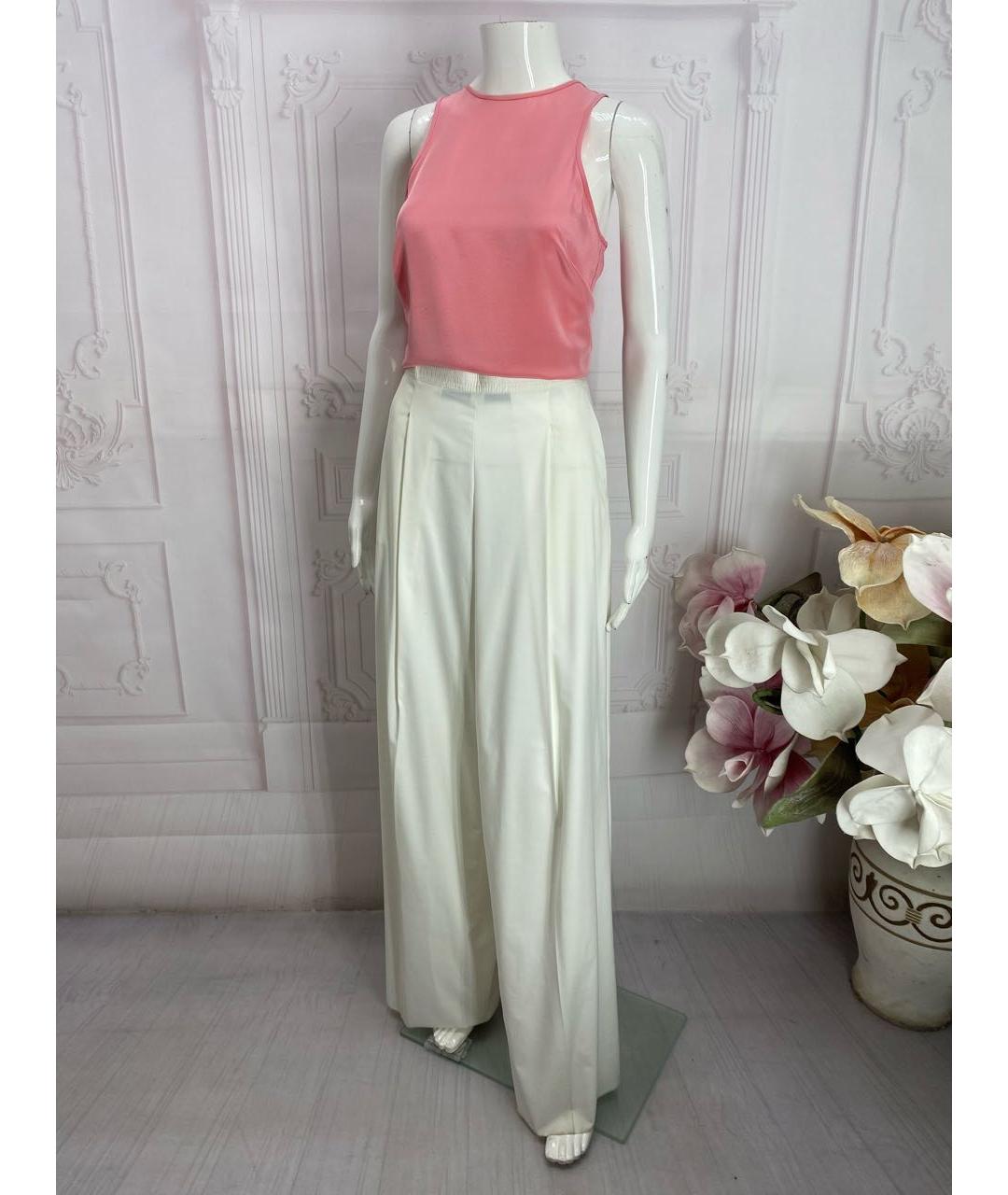 LIVIANA CONTI Белые полиэстеровые брюки широкие, фото 8