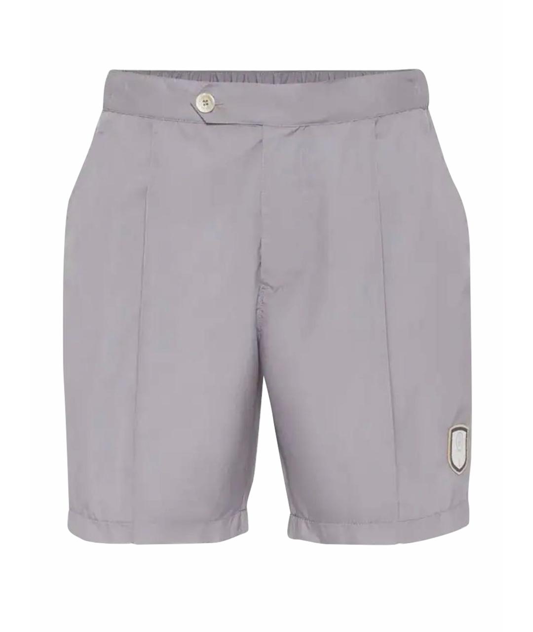 BRUNELLO CUCINELLI Серые полиэстеровые шорты, фото 1