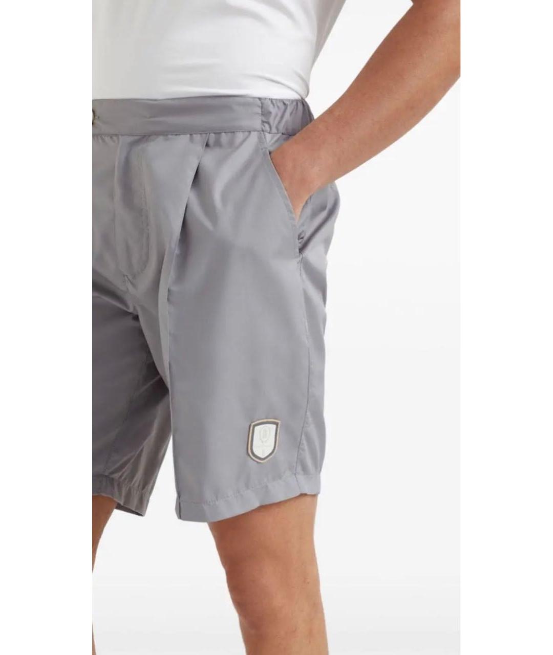BRUNELLO CUCINELLI Серые полиэстеровые шорты, фото 5