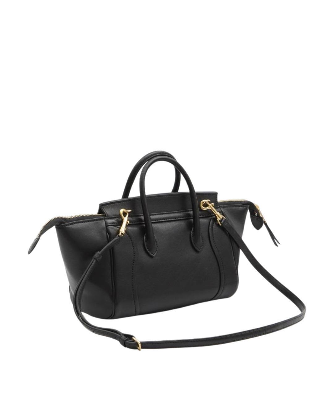 CELINE Черная кожаная сумка с короткими ручками, фото 2