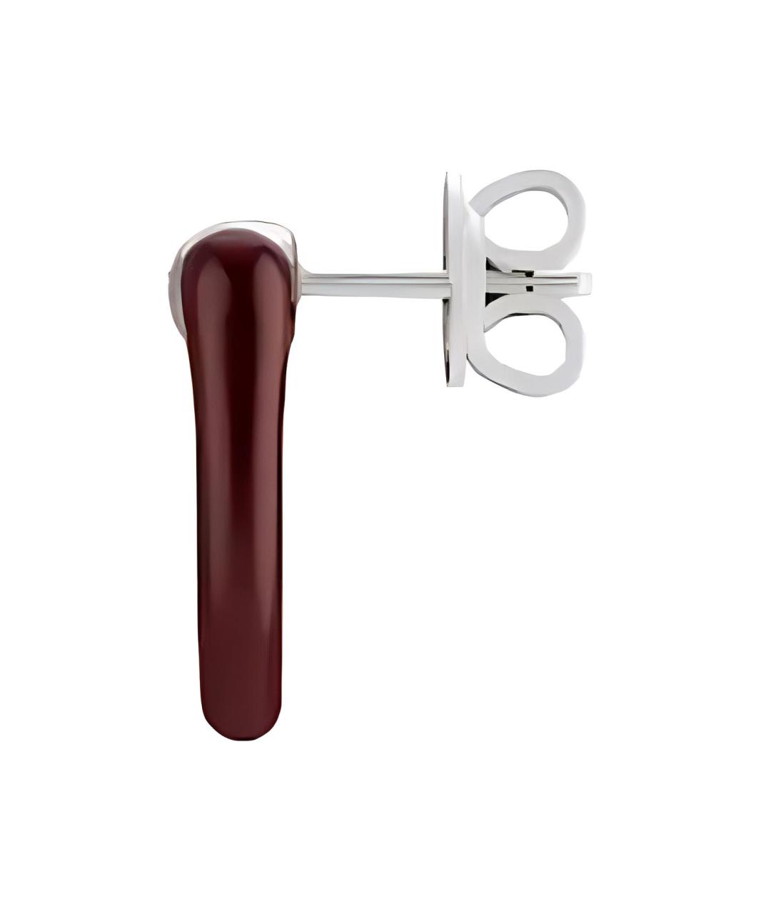 GUCCI Бордовые серебряные серьги, фото 2