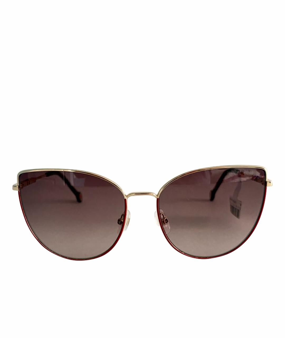 CAROLINA HERRERA Коричневые металлические солнцезащитные очки, фото 1