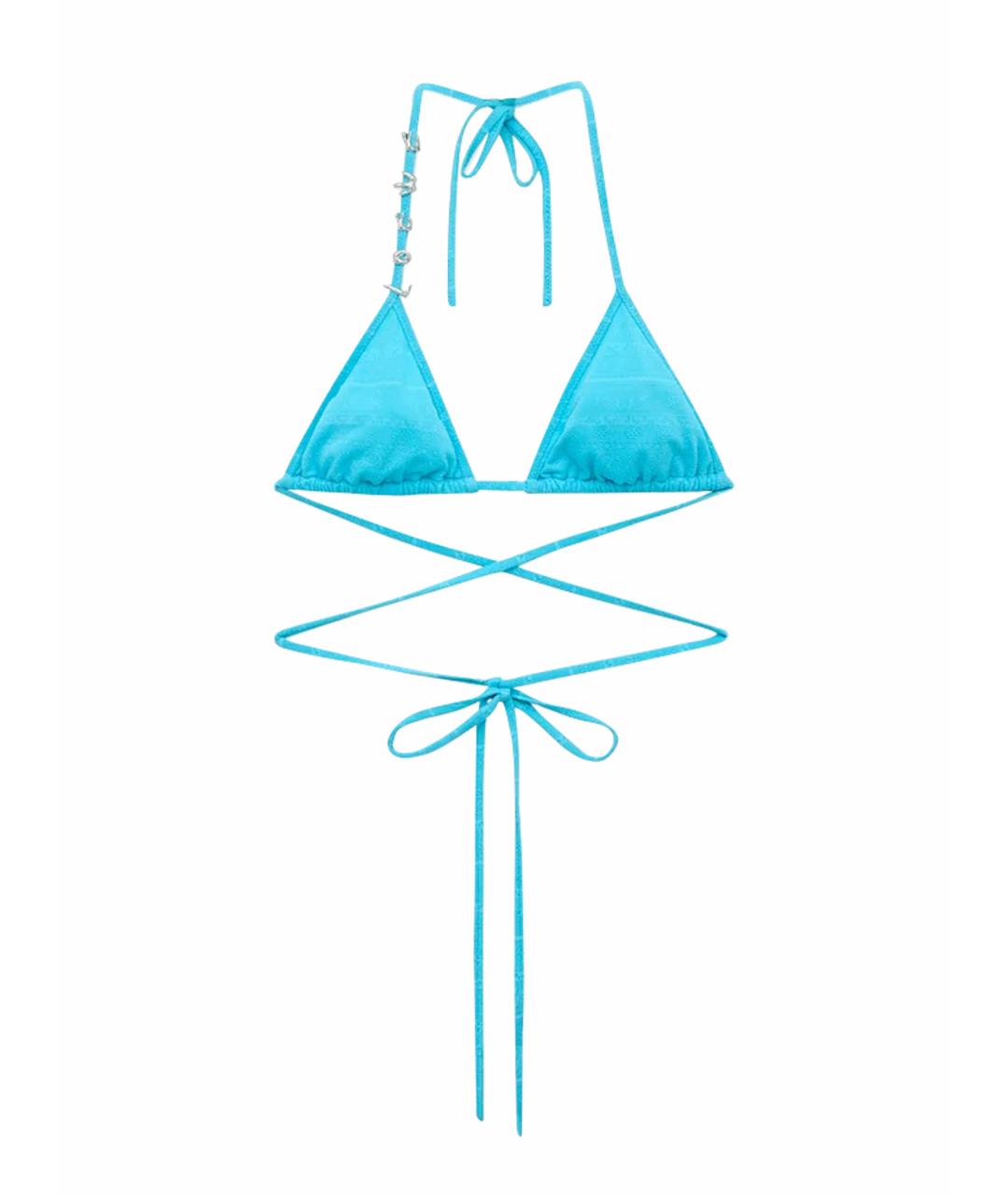 LOEWE Бирюзовый полиамидовый купальник, фото 5