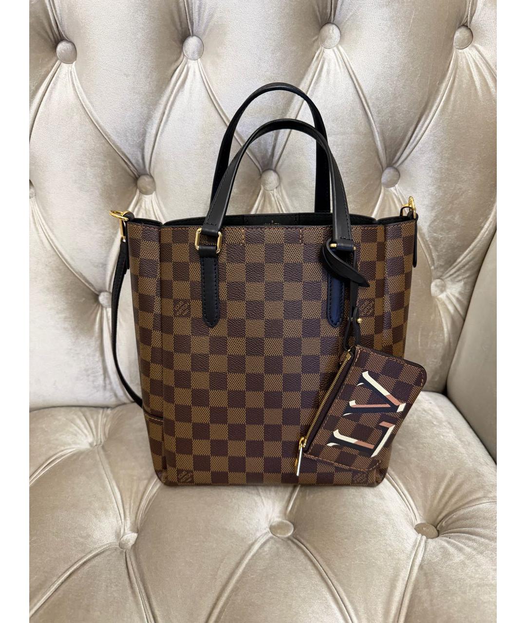 LOUIS VUITTON Коричневая сумка с короткими ручками, фото 9