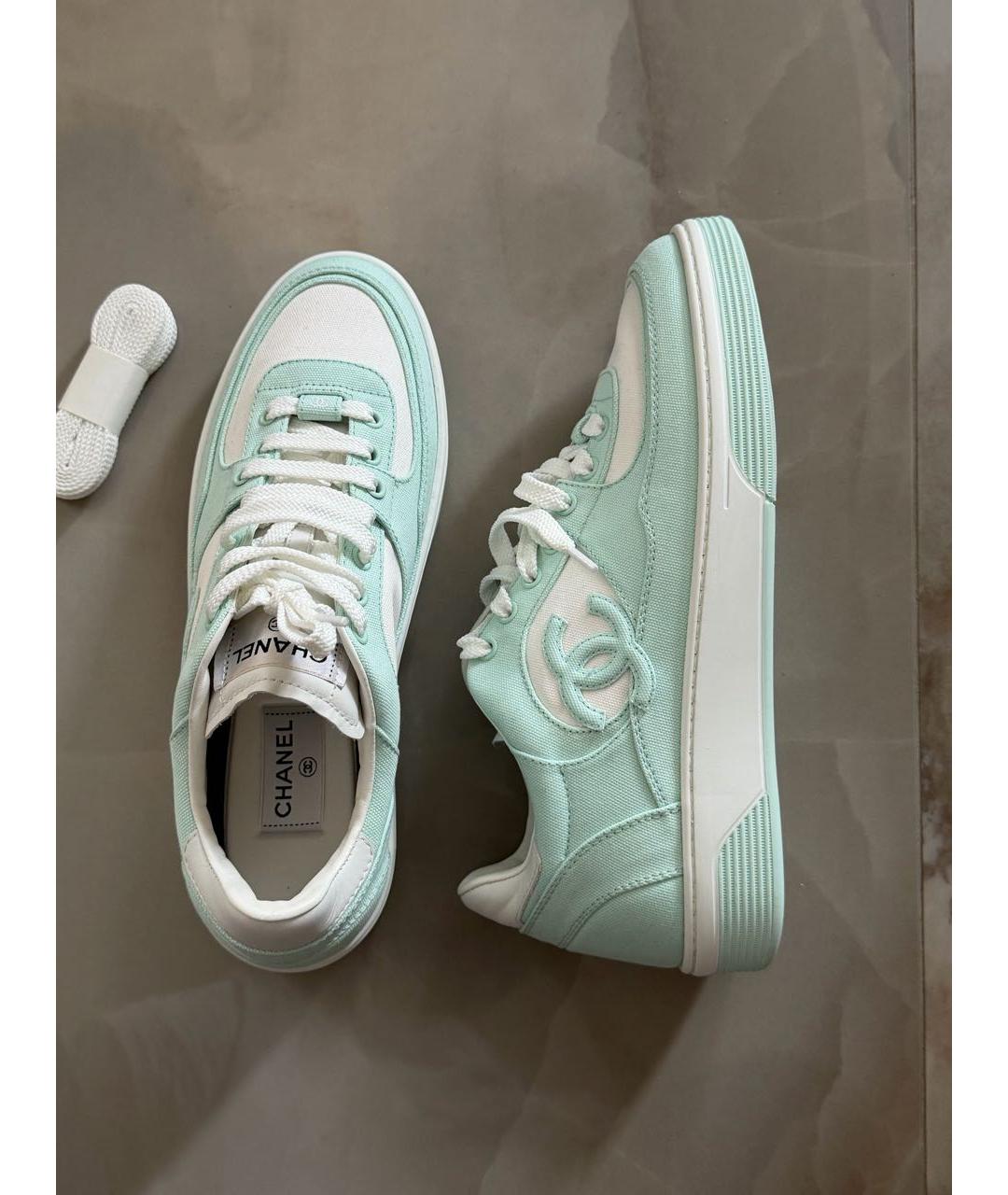 CHANEL Белые текстильные кеды, фото 5