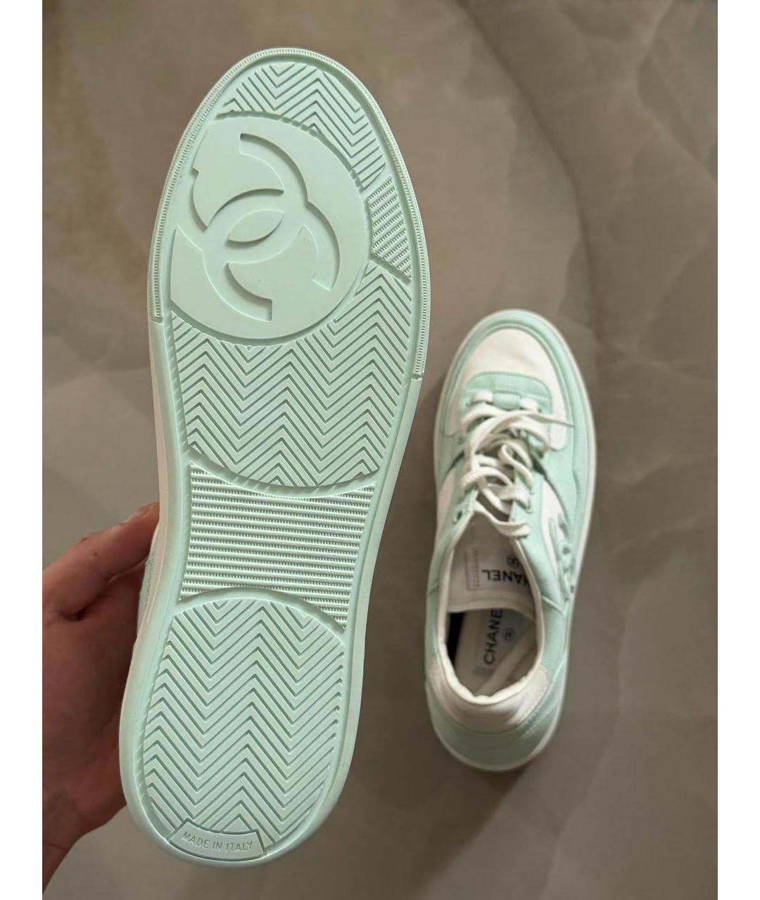 CHANEL Белые текстильные кеды, фото 3