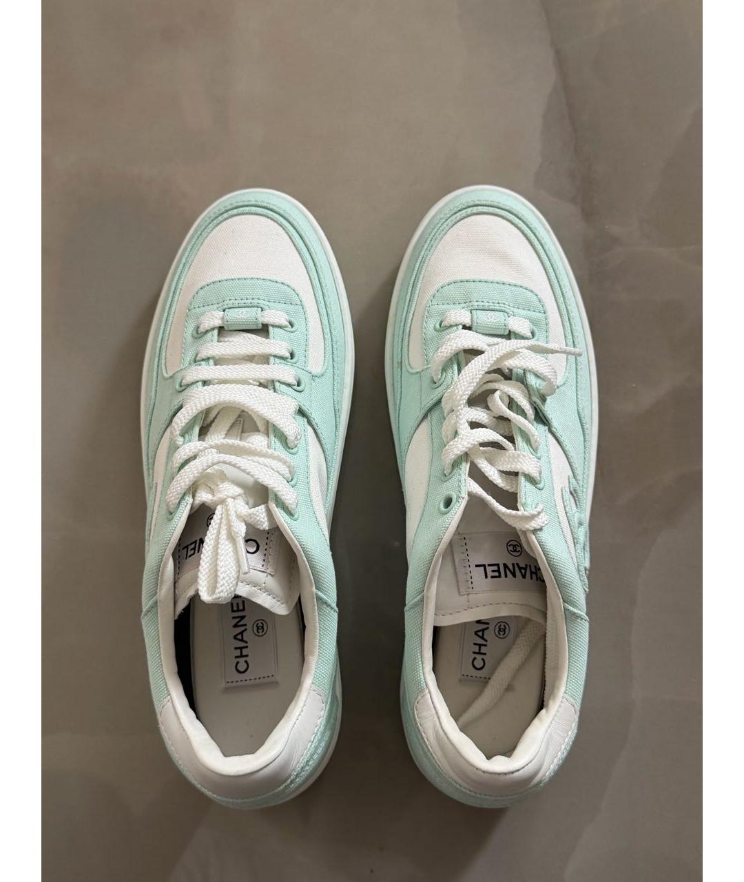 CHANEL Белые текстильные кеды, фото 2