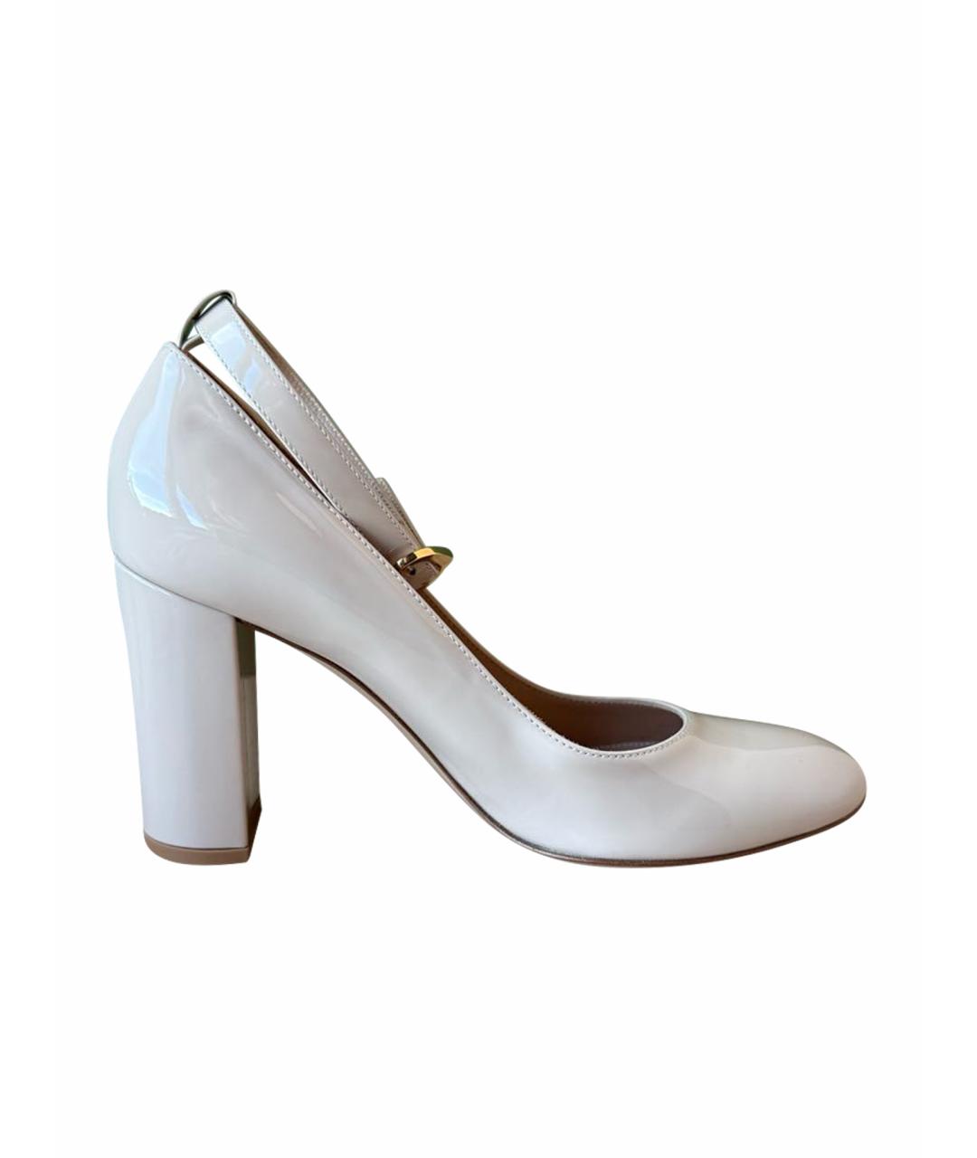 GIANVITO ROSSI Бежевые туфли из лакированной кожи, фото 1