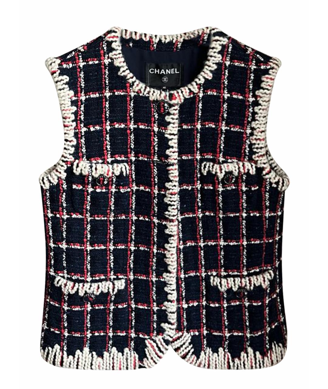 CHANEL Темно-синий жилет, фото 1