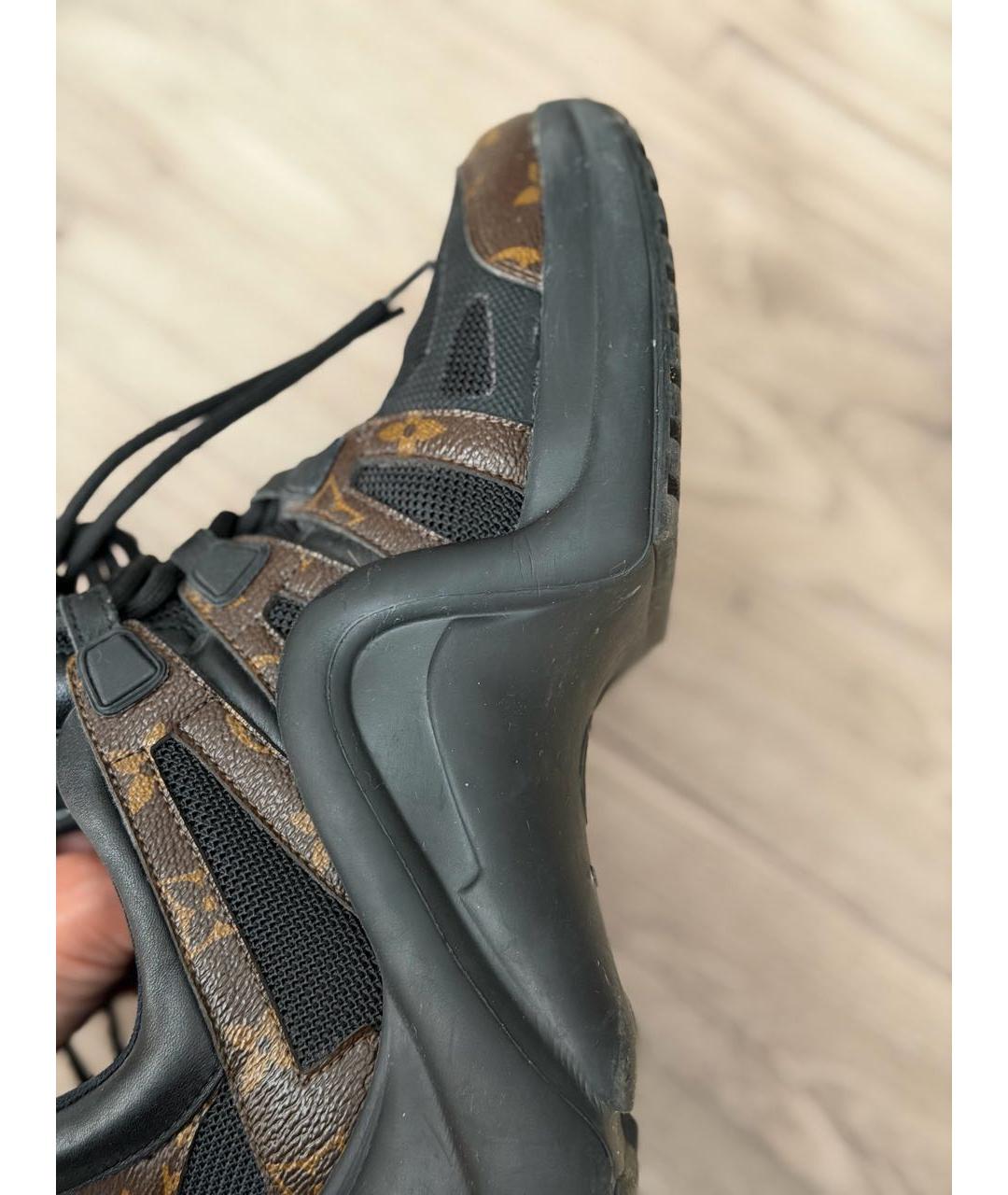 LOUIS VUITTON Черные кожаные кеды, фото 6