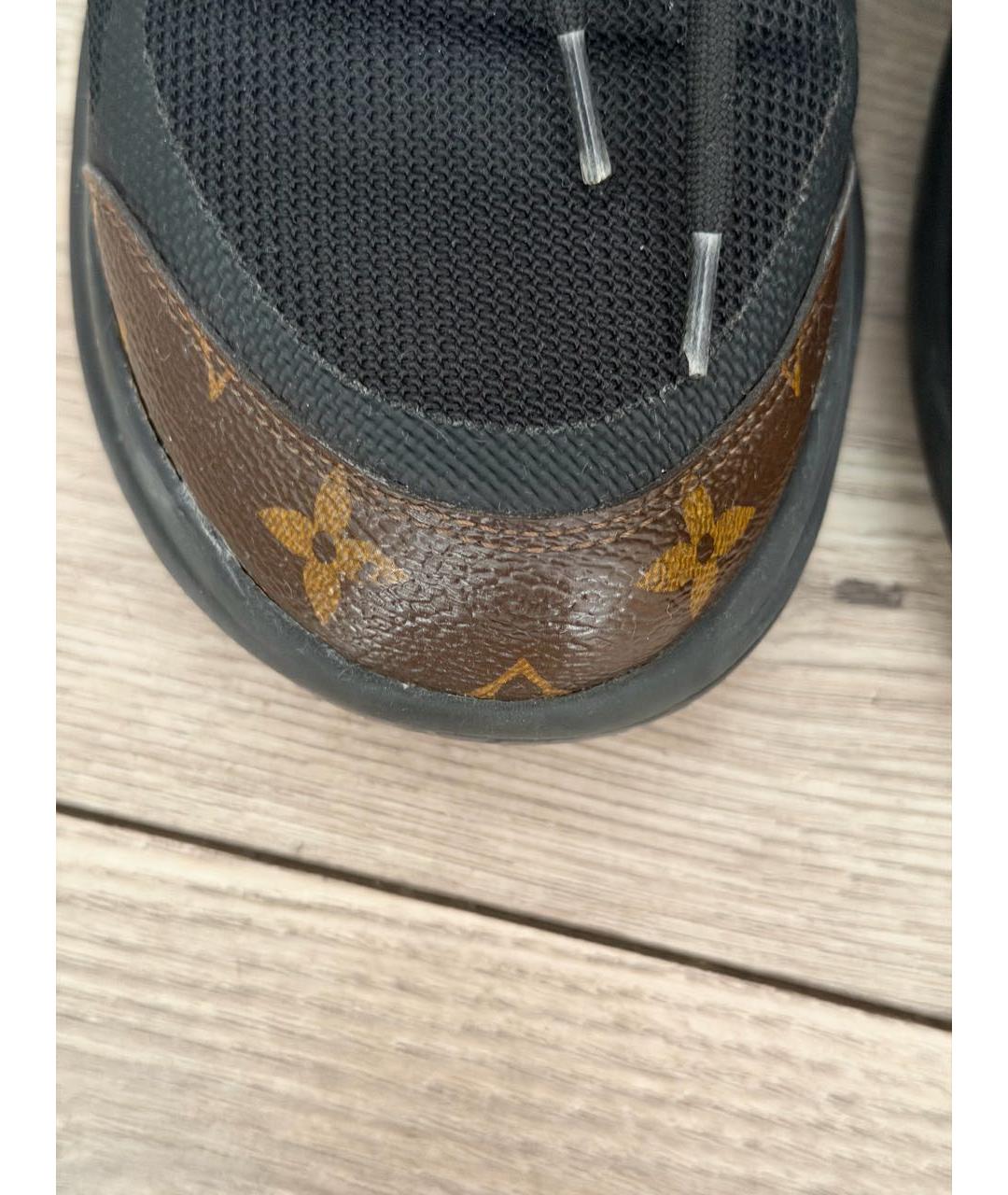 LOUIS VUITTON Черные кожаные кеды, фото 7