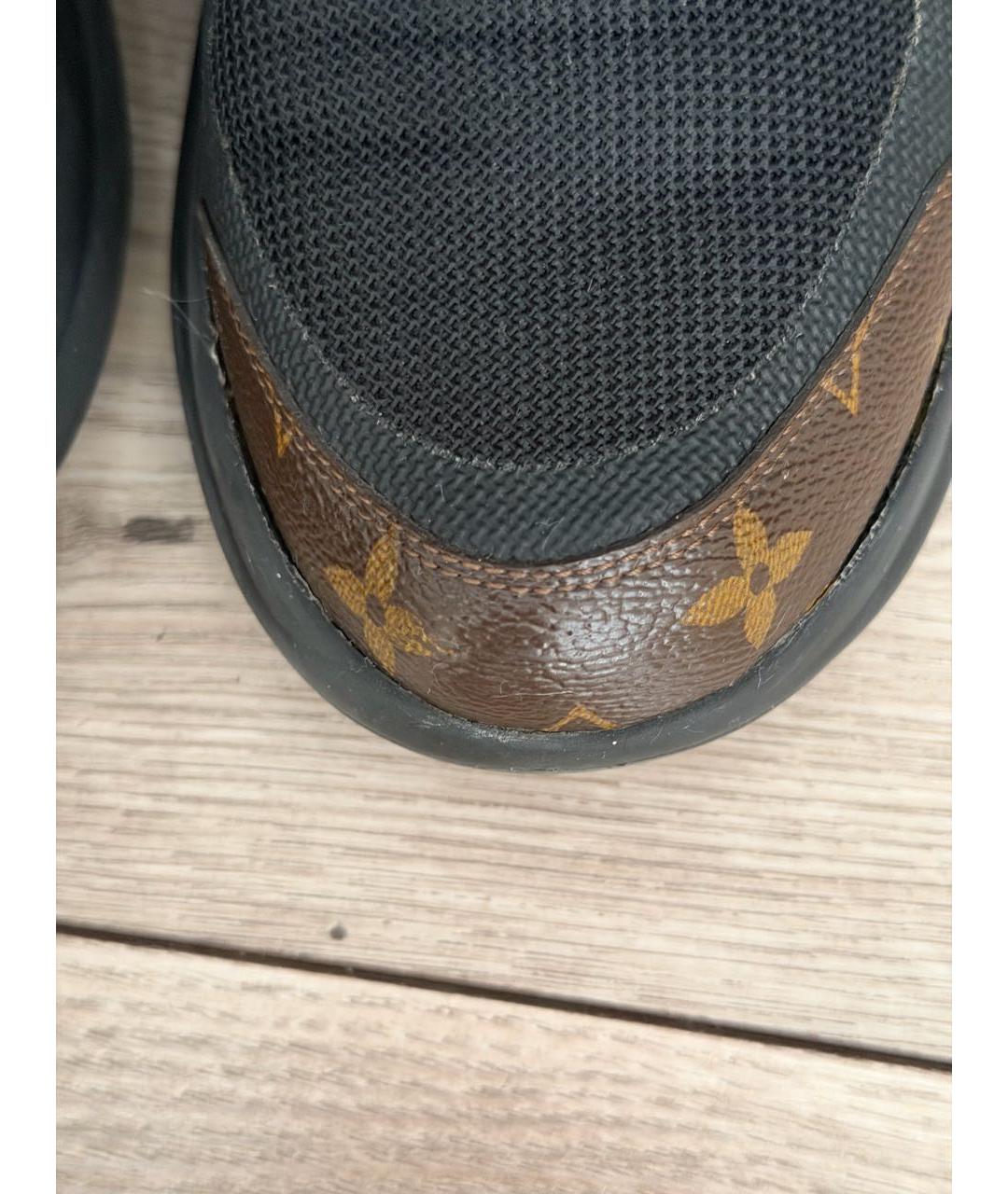 LOUIS VUITTON Черные кожаные кеды, фото 8