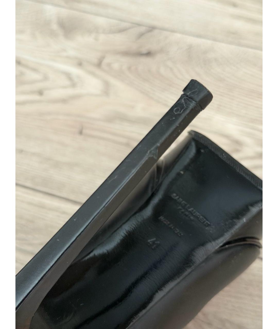 SAINT LAURENT Черные кожаные туфли, фото 7