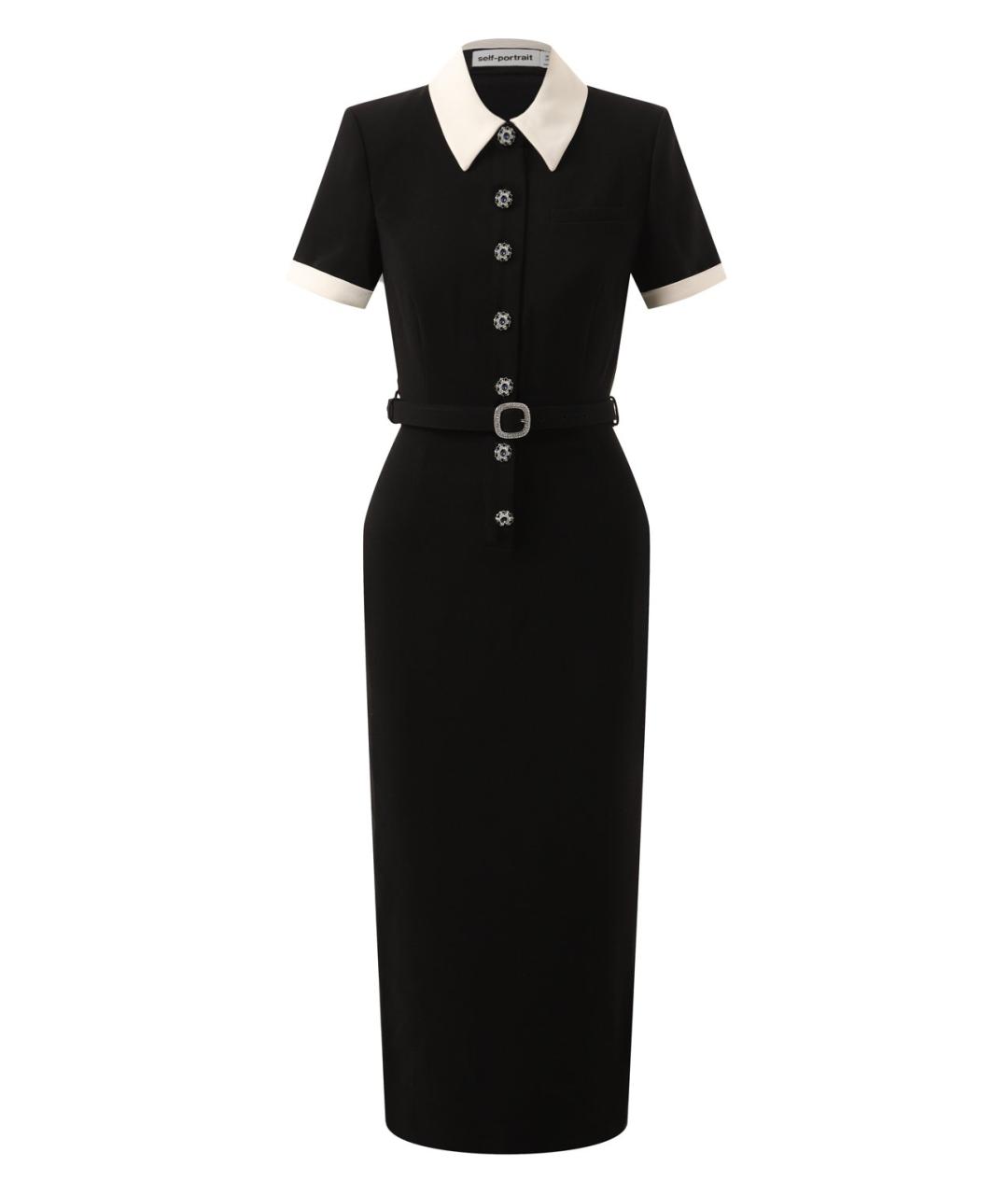 SELF-PORTRAIT Черное повседневное платье, фото 1