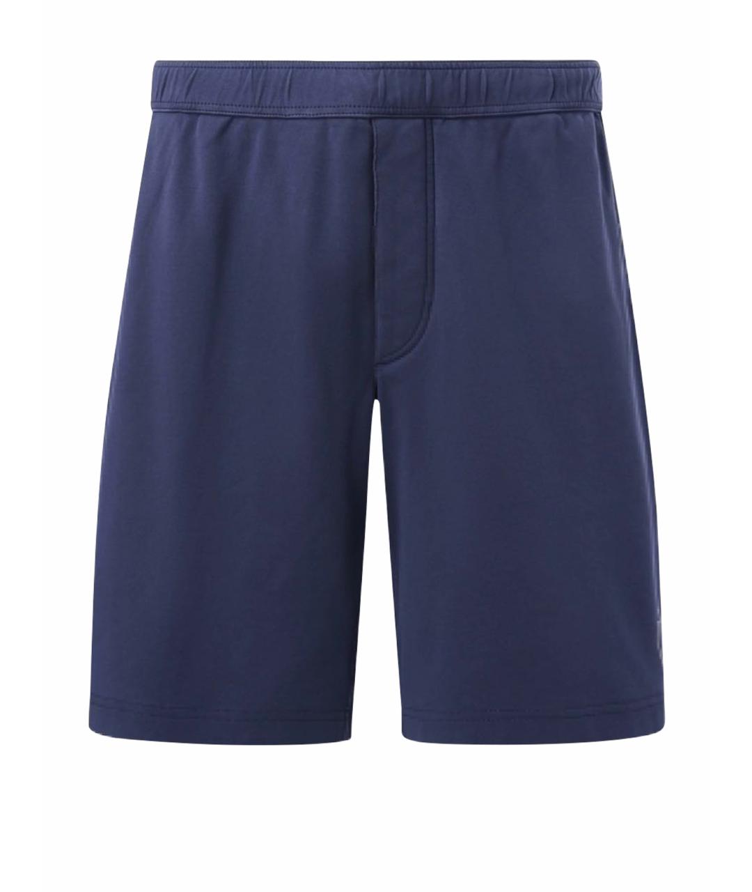 BRUNELLO CUCINELLI Темно-синие хлопковые шорты, фото 1