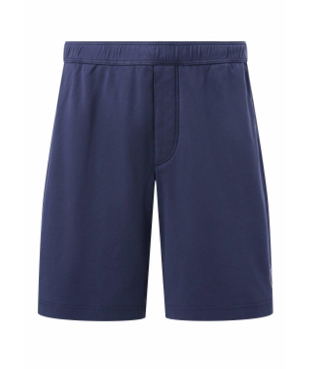 BRUNELLO CUCINELLI Темно-синие хлопковые шорты, фото 7