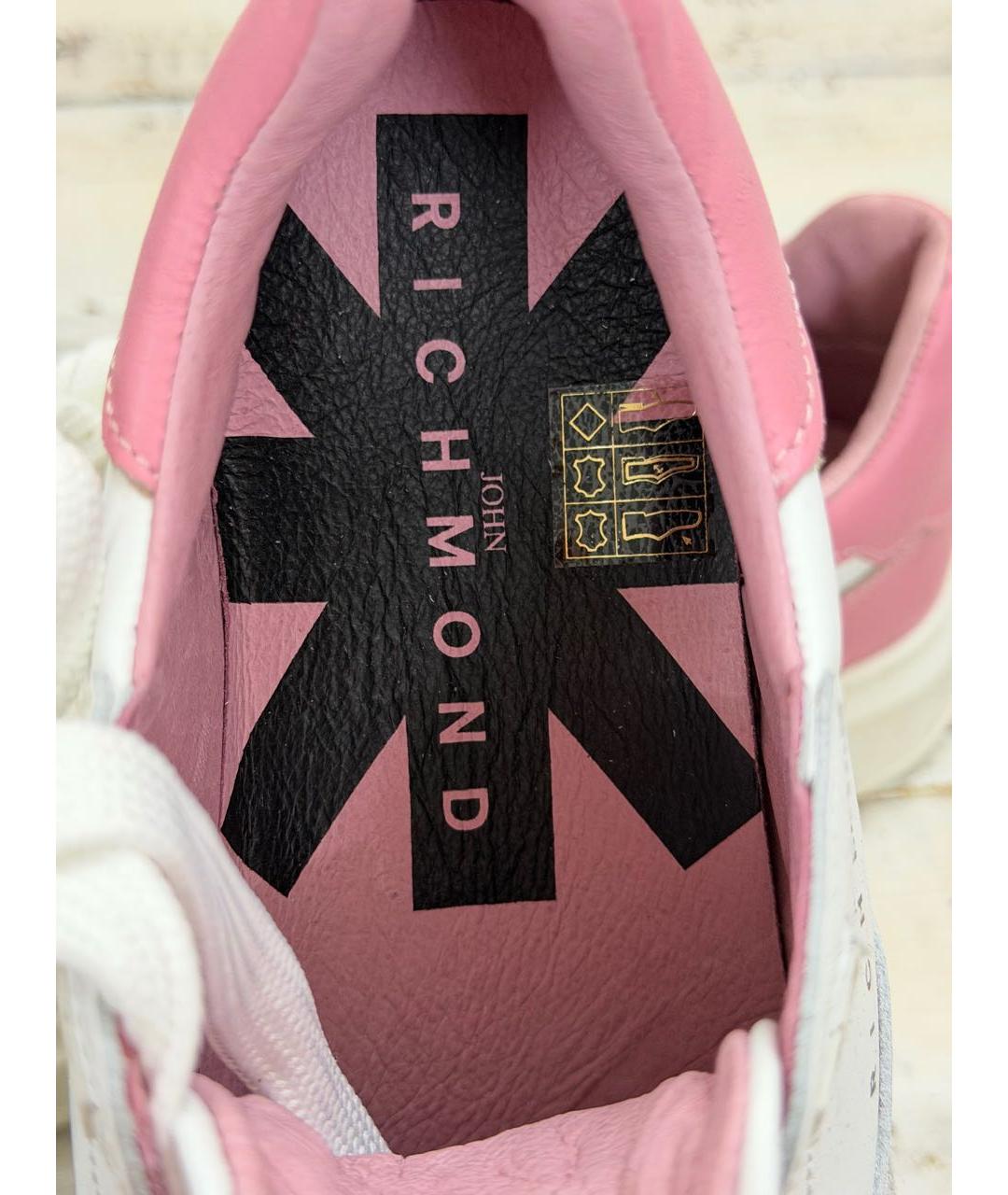 JOHN RICHMOND Белые кожаные кеды, фото 3