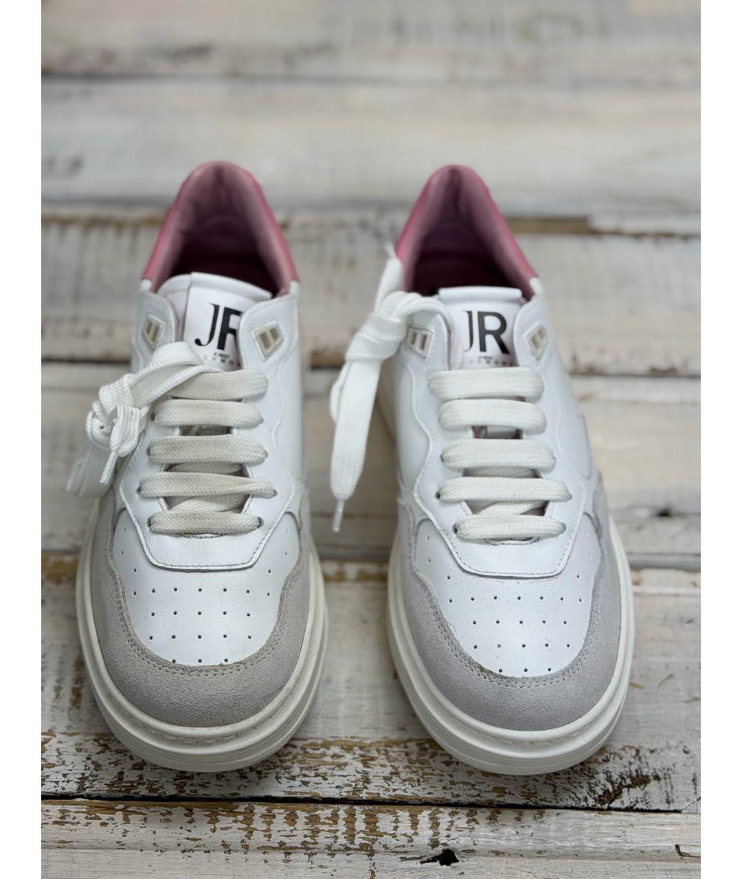 JOHN RICHMOND Белые кожаные кеды, фото 2