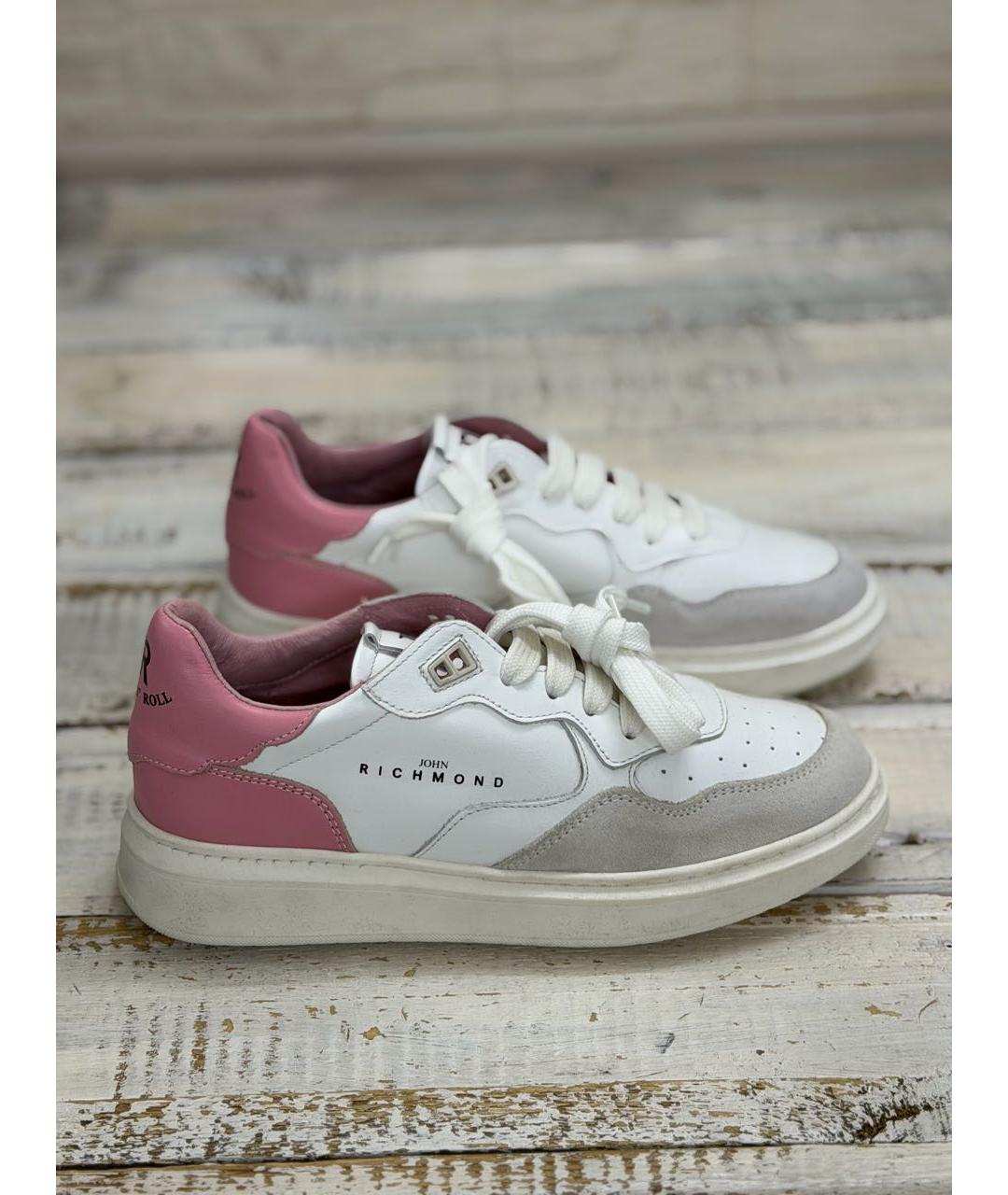 JOHN RICHMOND Белые кожаные кеды, фото 9