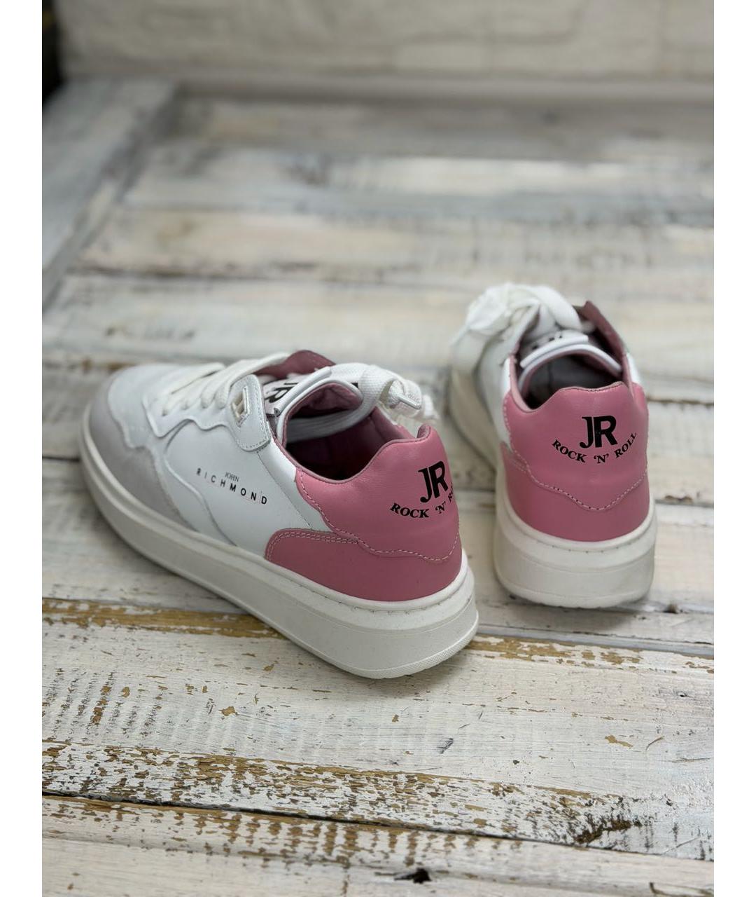 JOHN RICHMOND Белые кожаные кеды, фото 4