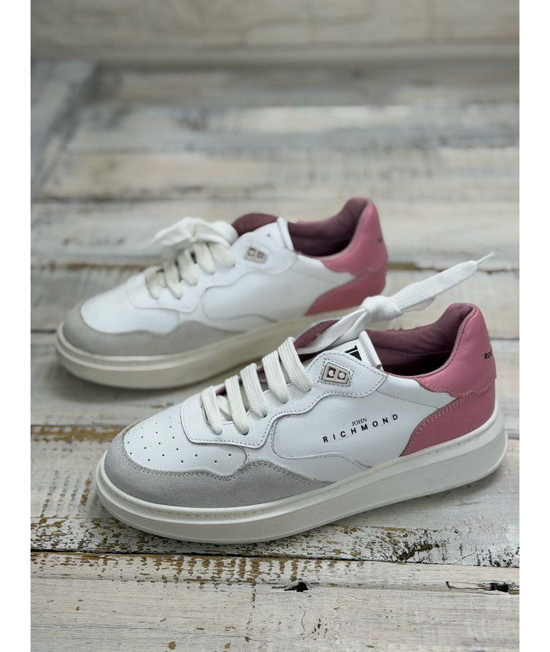 JOHN RICHMOND Белые кожаные кеды, фото 5