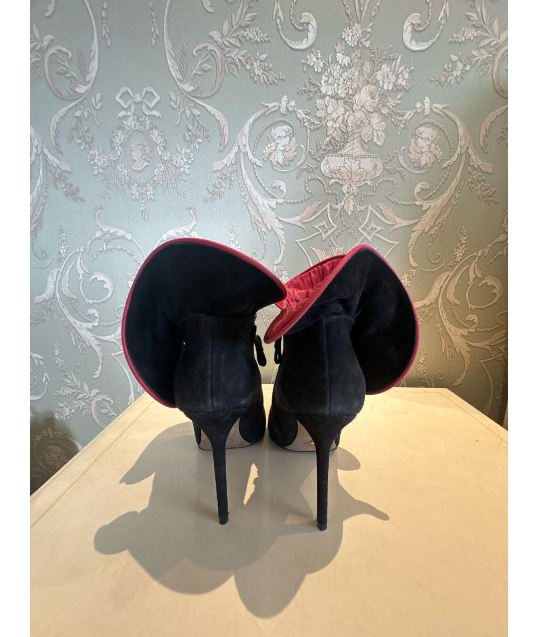 SERGIO ROSSI Черные замшевые ботильоны, фото 2