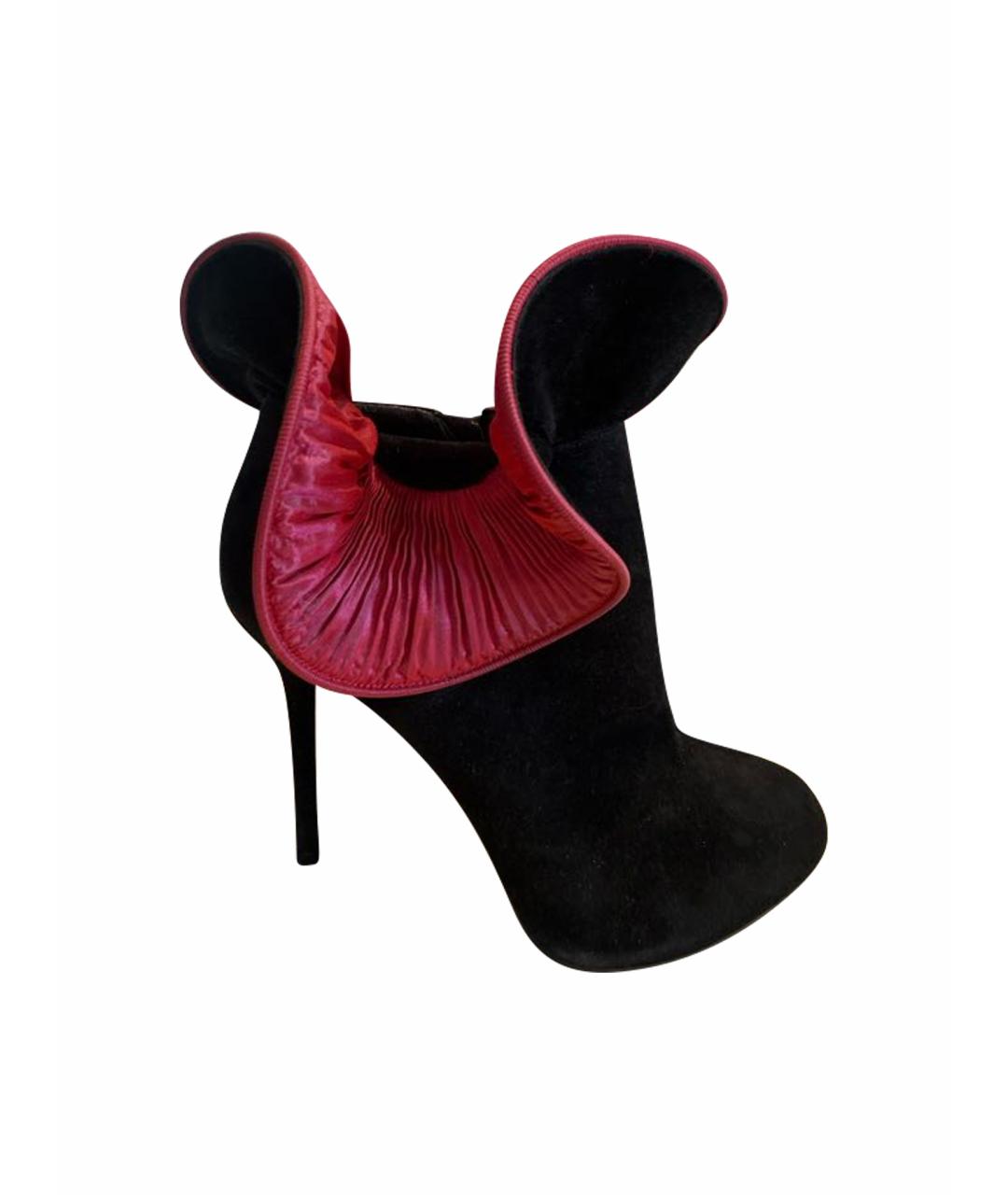 SERGIO ROSSI Черные замшевые ботильоны, фото 1