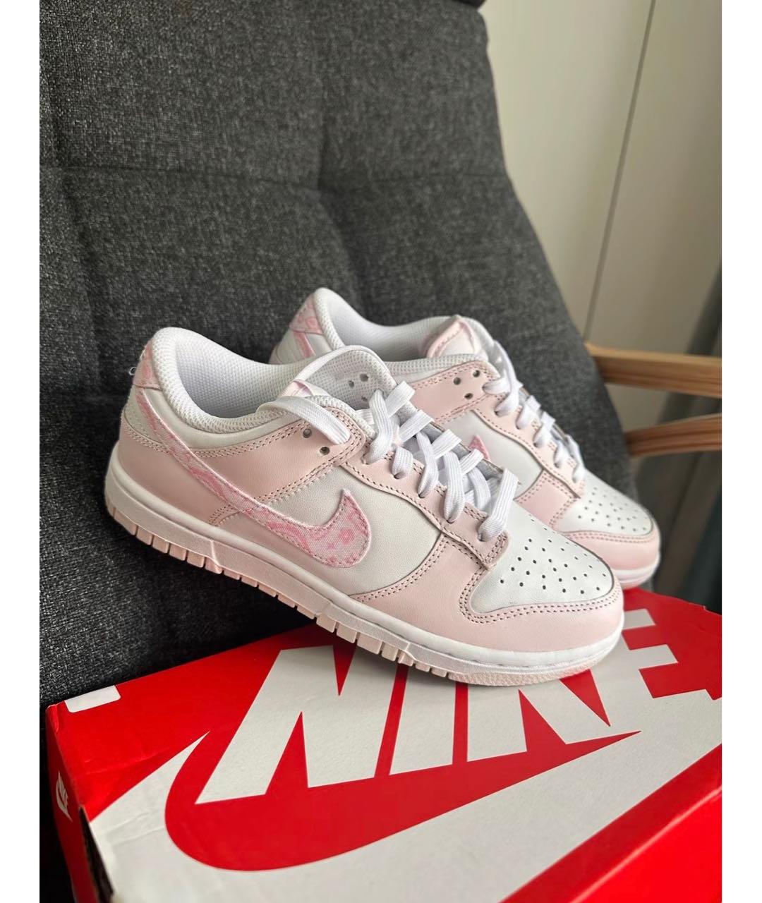 NIKE Розовые кожаные кроссовки, фото 5