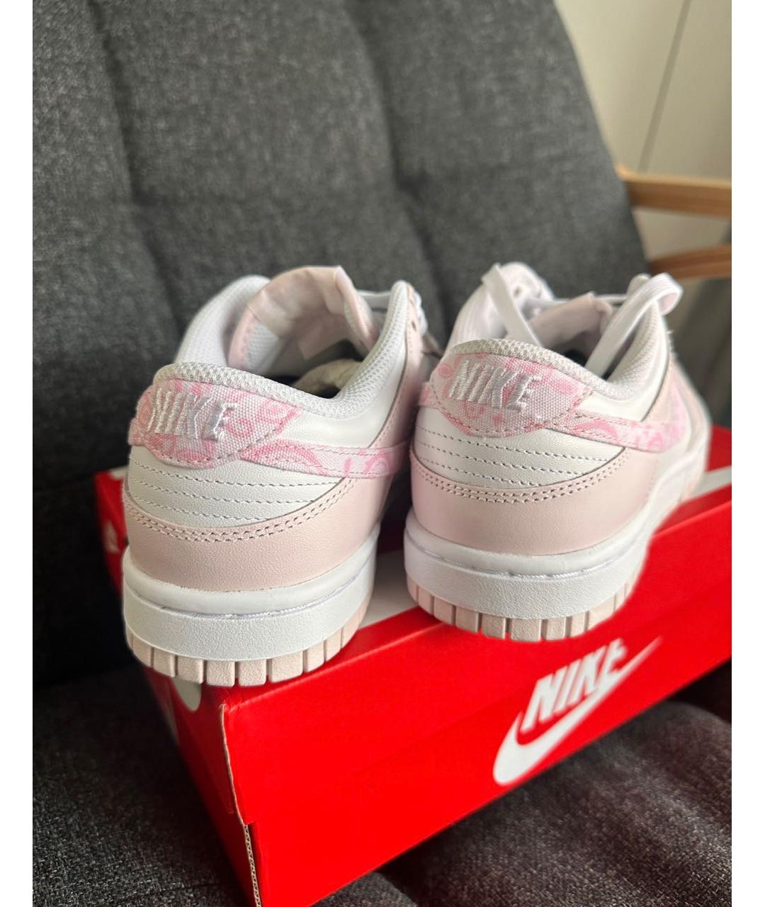 NIKE Розовые кожаные кроссовки, фото 7