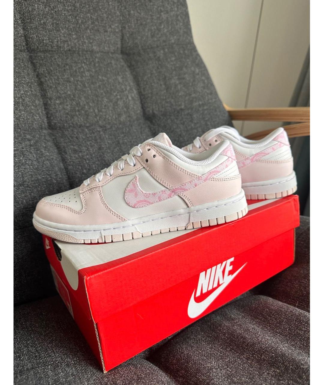 NIKE Розовые кожаные кроссовки, фото 6