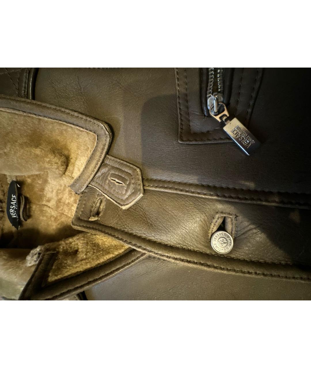 VERSACE JEANS COUTURE Коричневая дубленка/шуба, фото 4