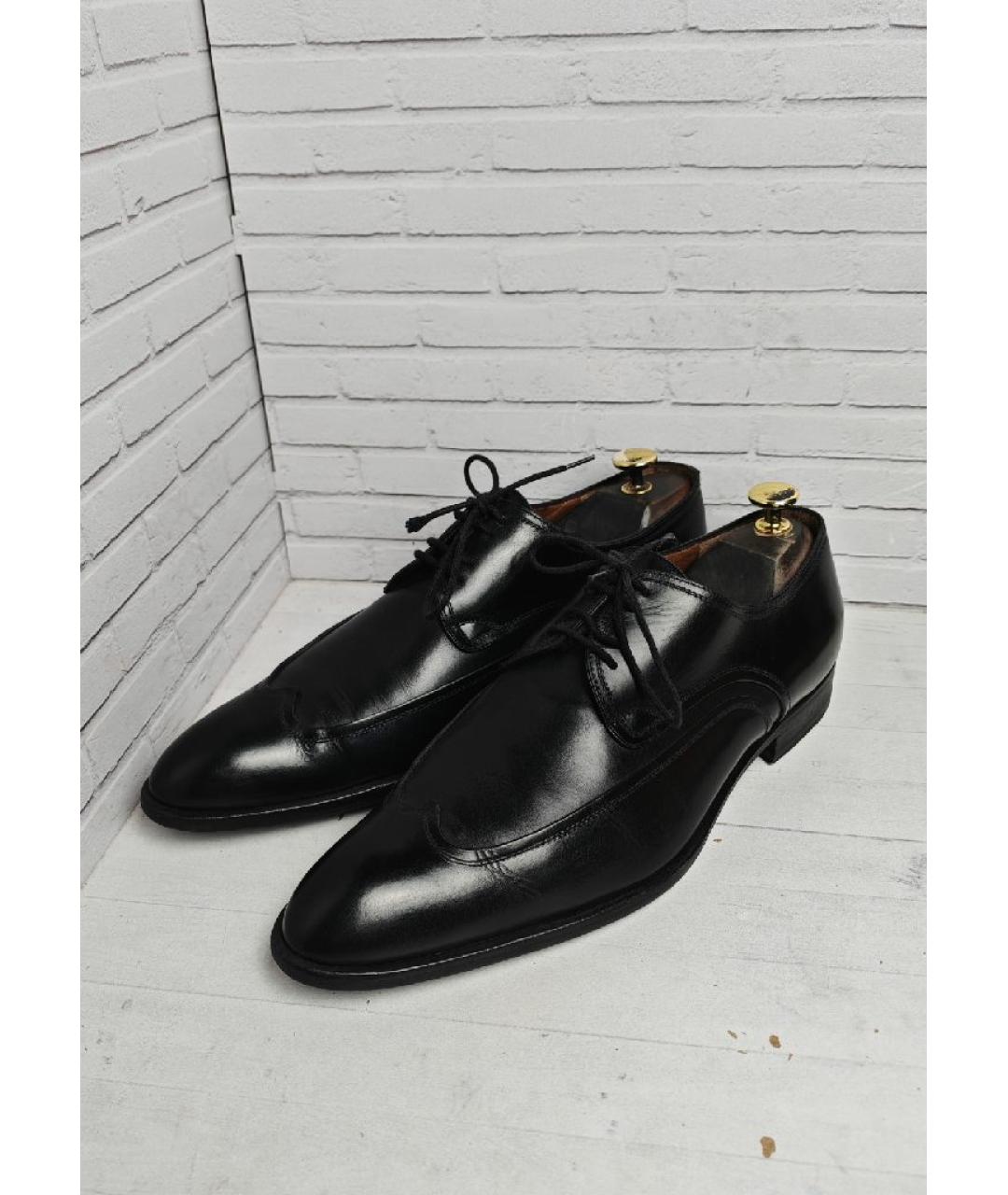 FRATELLI ROSSETTI Черные кожаные туфли, фото 2