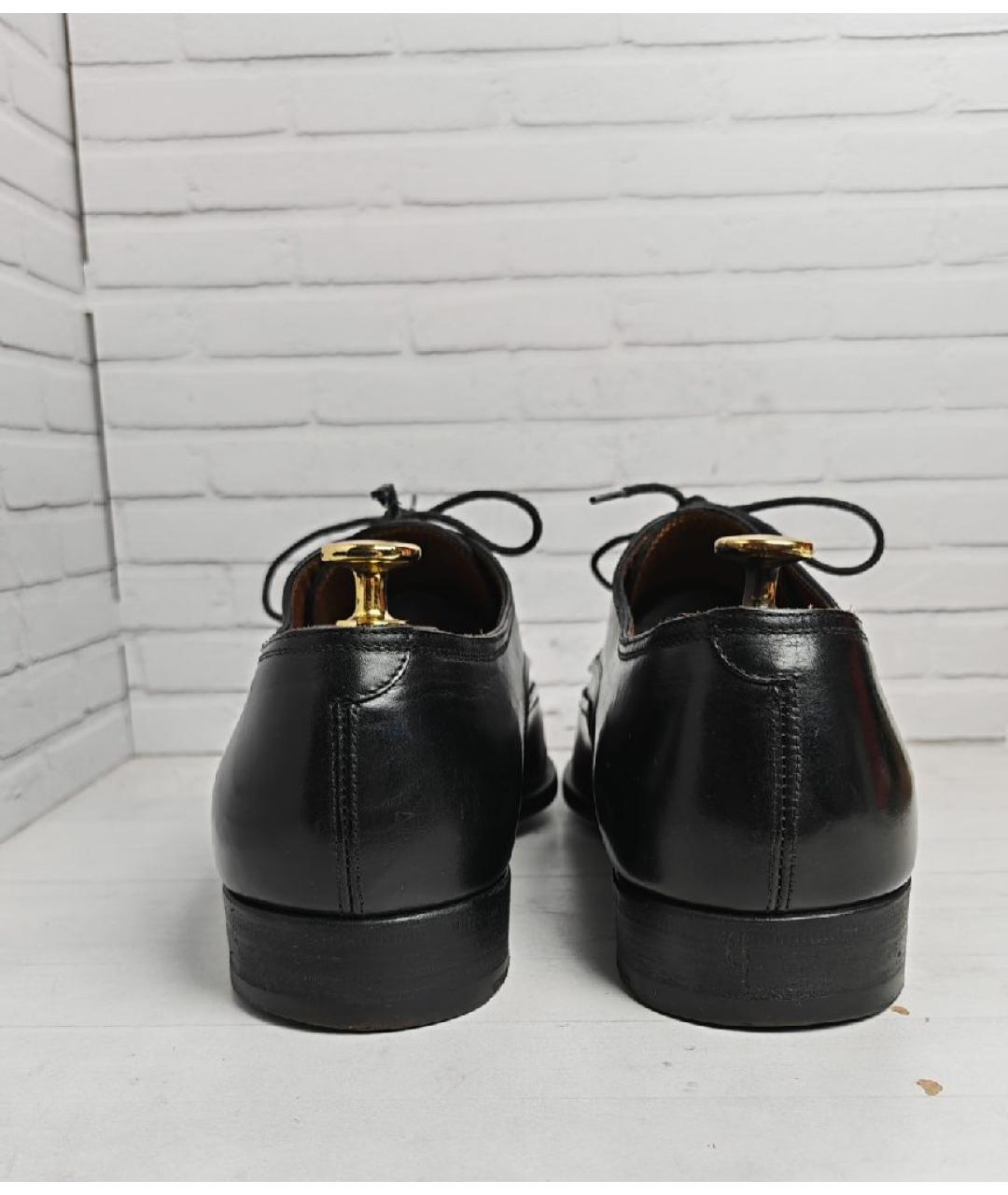 FRATELLI ROSSETTI Черные кожаные туфли, фото 4