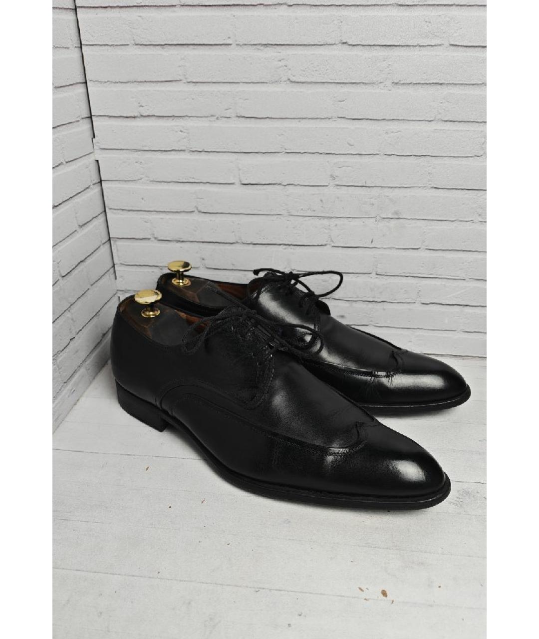 FRATELLI ROSSETTI Черные кожаные туфли, фото 3