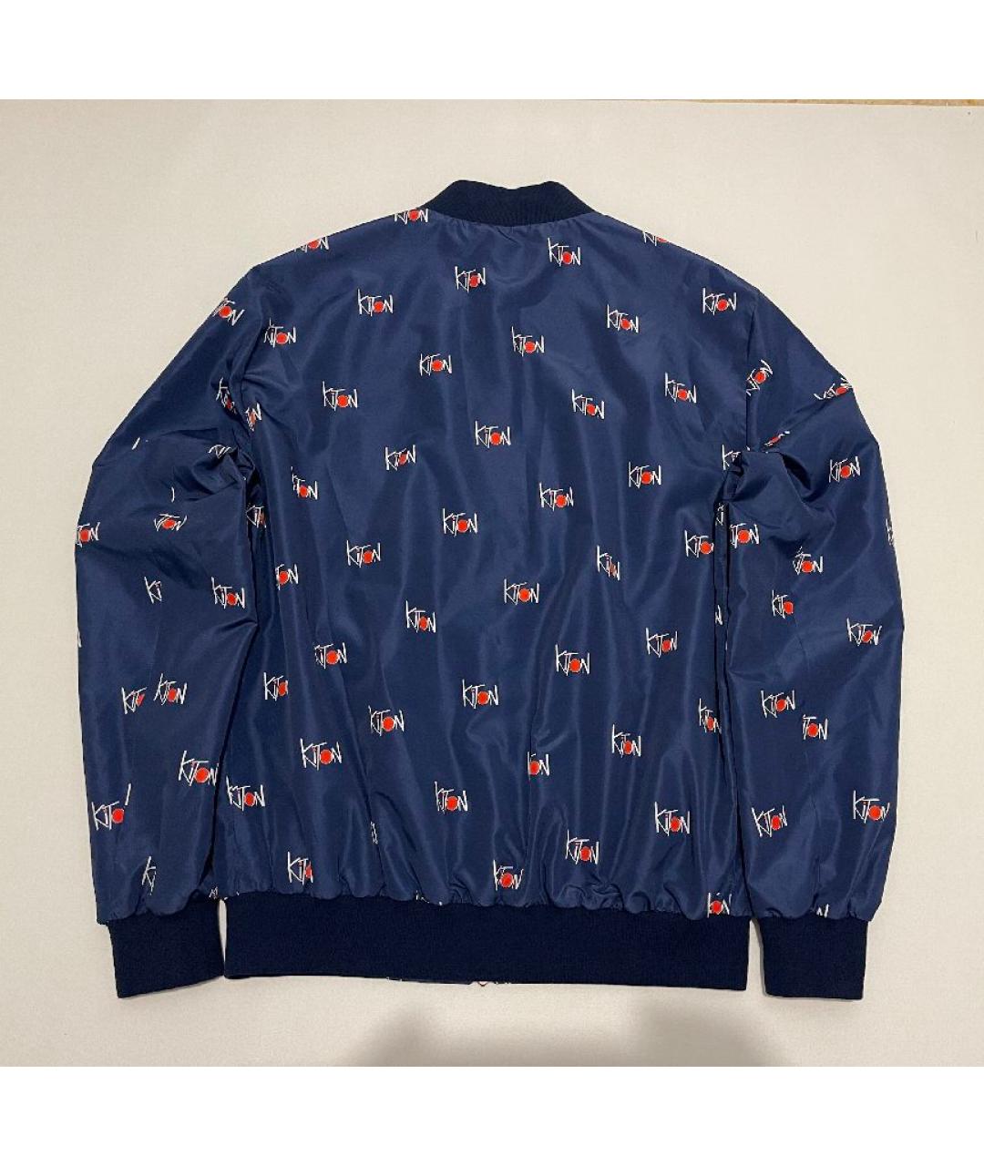 KITON Синяя полиэстеровая куртка, фото 2